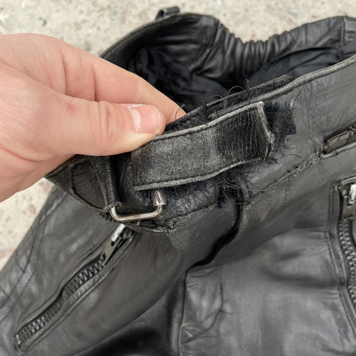 Other Vintage Moto Leather Pants 50 size Y2K 90s USA Japanese Size US 30 / EU 46 - 5 Thumbnail