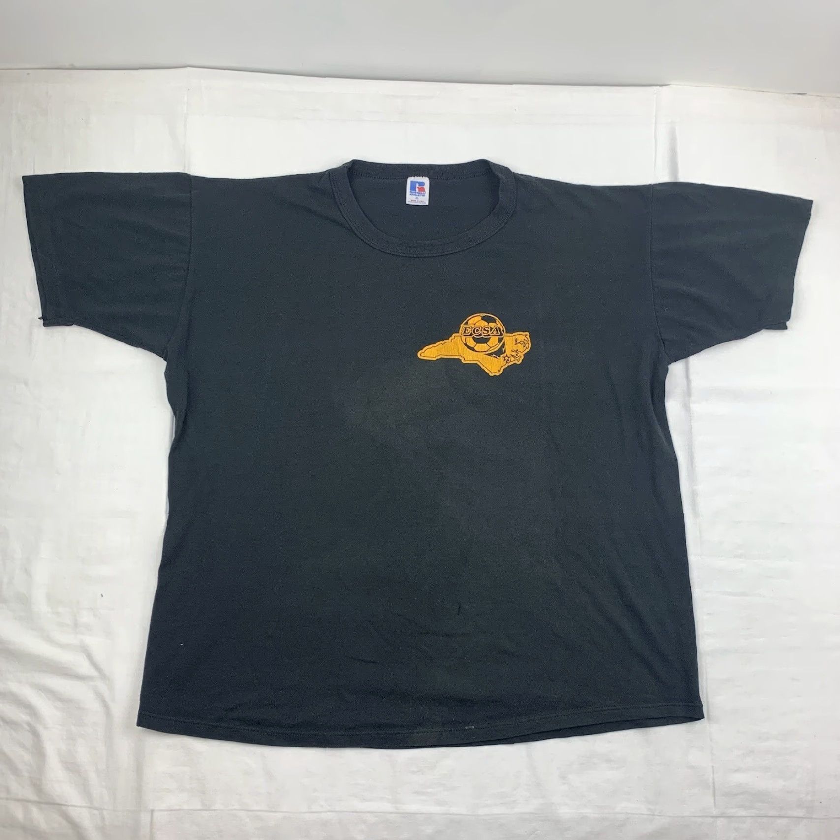 Russell Athletic VINTAGE Russell Athletic Soccer T-Shirt Adult XL Black 90s Coastal Cup 1994 Mens Size US XL / EU 56 / 4 - 3 Thumbnail