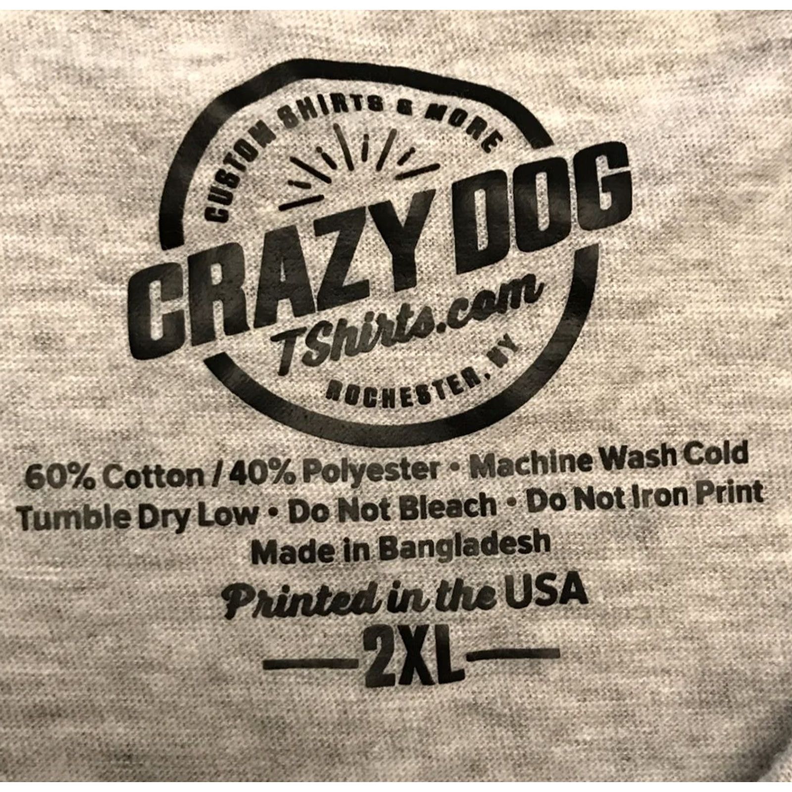 Vintage Crazy Dog Tshirts Talk Birdie to Me Mens T-Shirt Gray 2XL Golf Funny Graphic Short Sleeve Crew Neck Cotton Blend Shirt Mens Size US XXL / EU 58 / 5 - 3 Thumbnail