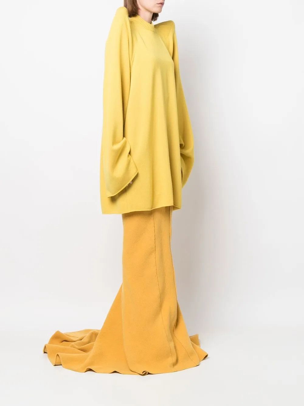 Rick Owens o1y0126 Mini Dress in Yellow Size XS / US 0-2 / IT 36-38 - 2 Thumbnail