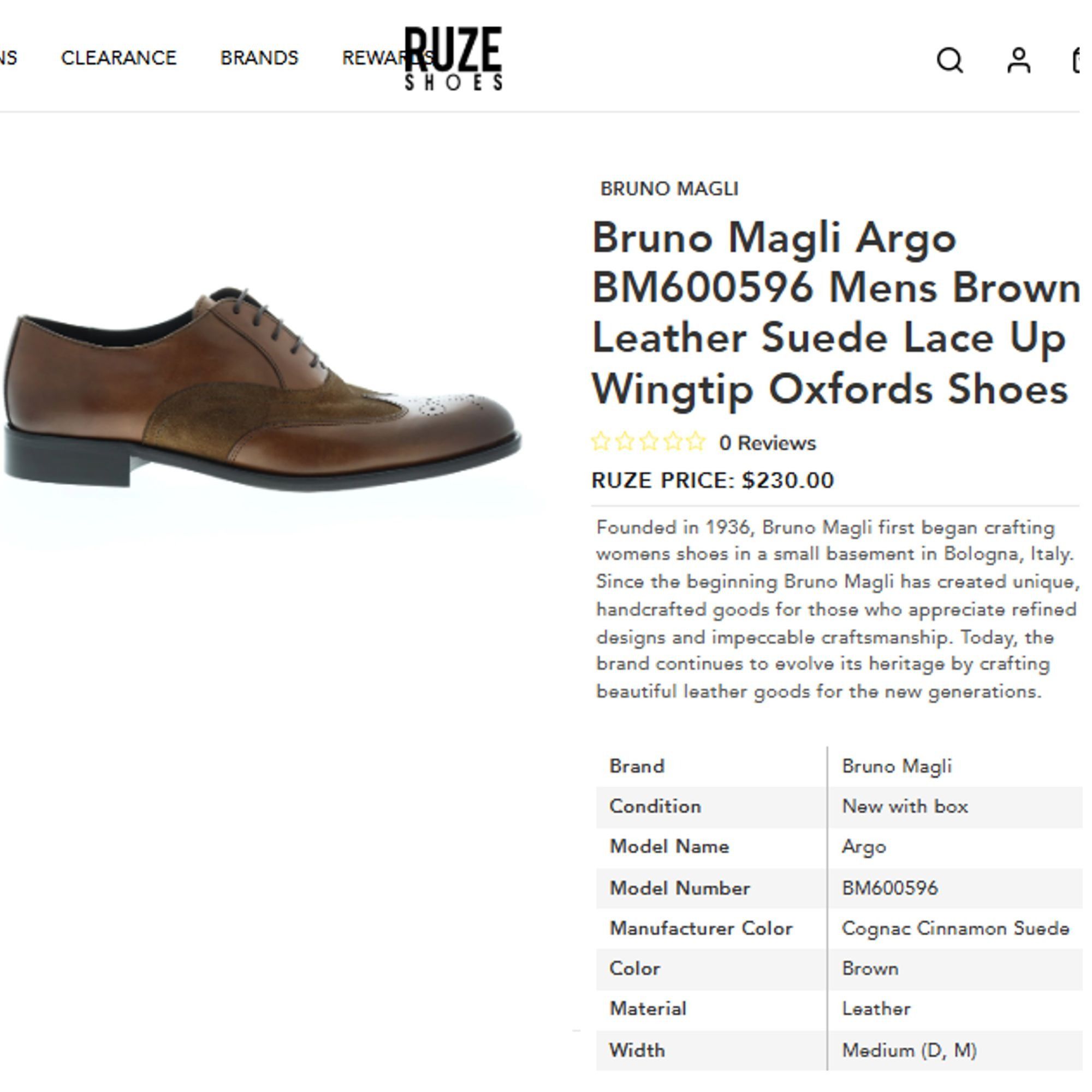 Bruno Magli New Bruno Magli Italy Brown Leather Suede Wingtip Oxfords 10 Size US 10 / EU 43 - 8 Thumbnail