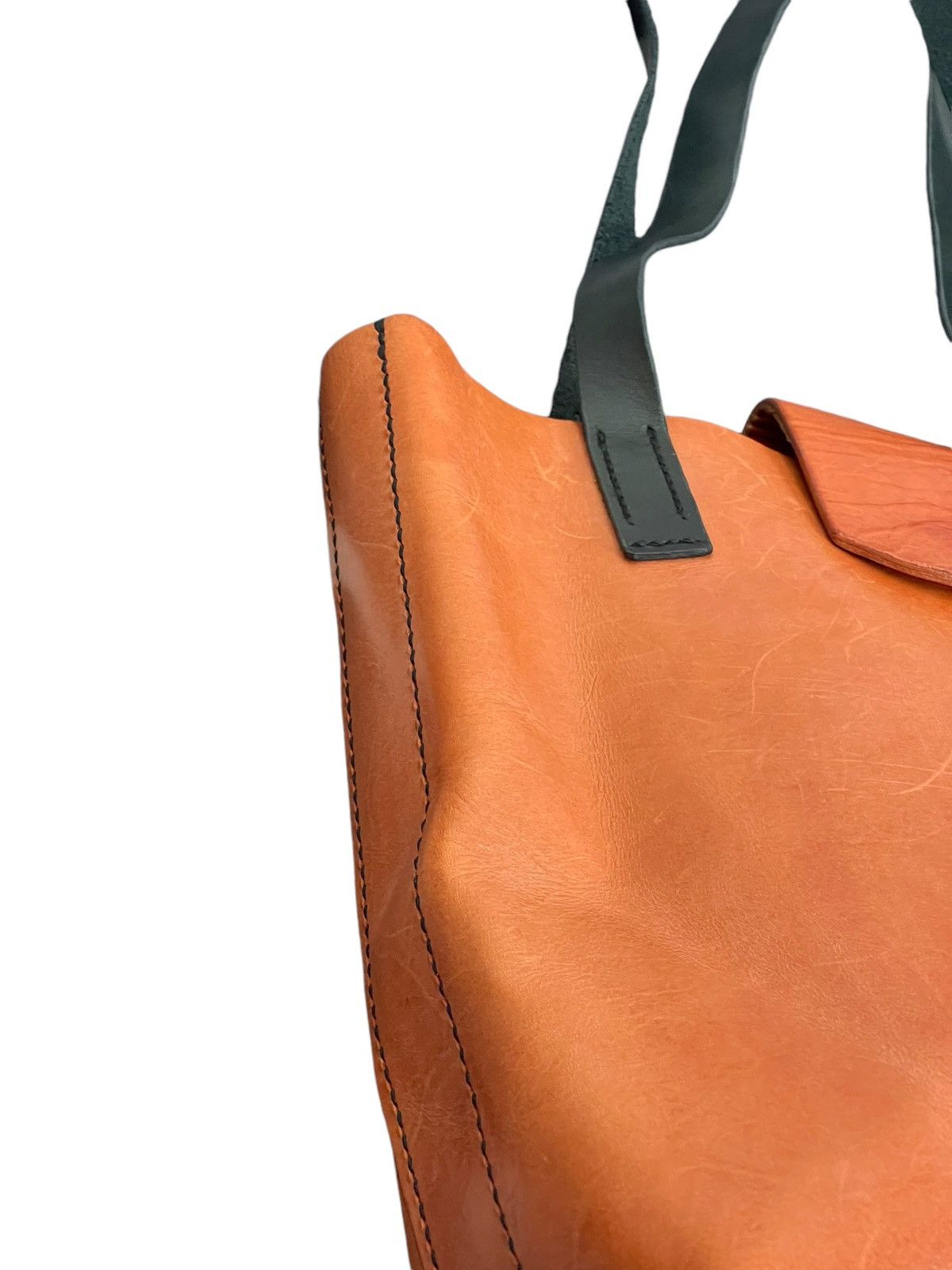 Leather Full Leather Unknown Handmade Japan Tote Shoulder Bag 4🟩 Size ONE SIZE - 11 Thumbnail