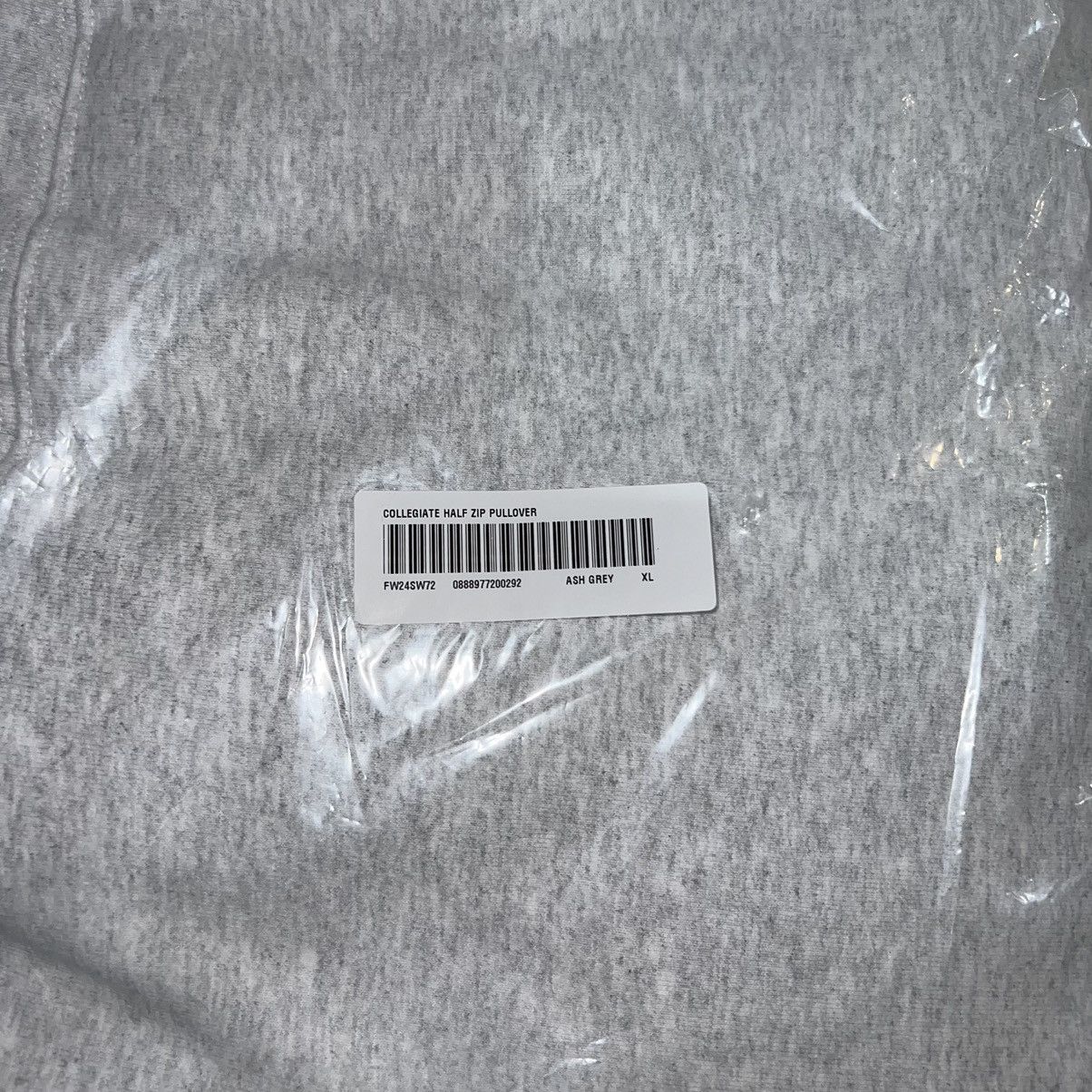 Supreme Supreme Collegiate Half Zip Pullover Ash Grey Size: XL Size US XL / EU 56 / 4 - 4 Thumbnail
