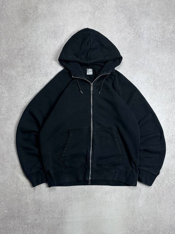 Nike Vintage Nike Swoosh Boxy Heavy Cotton Zip Hoodie Y2K L Size US L / EU 52-54 / 3 - 1 Thumbnail