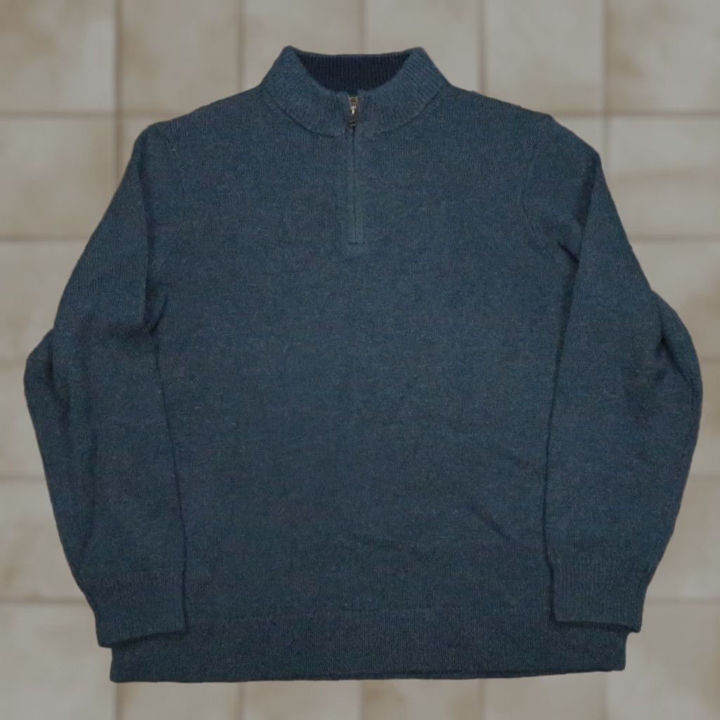 Pendleton Pendleton Sweater XL Blue Washable Wool Quarter Zip Long Sleeve Casual Mens Size US XL / EU 56 / 4 - 1 Thumbnail
