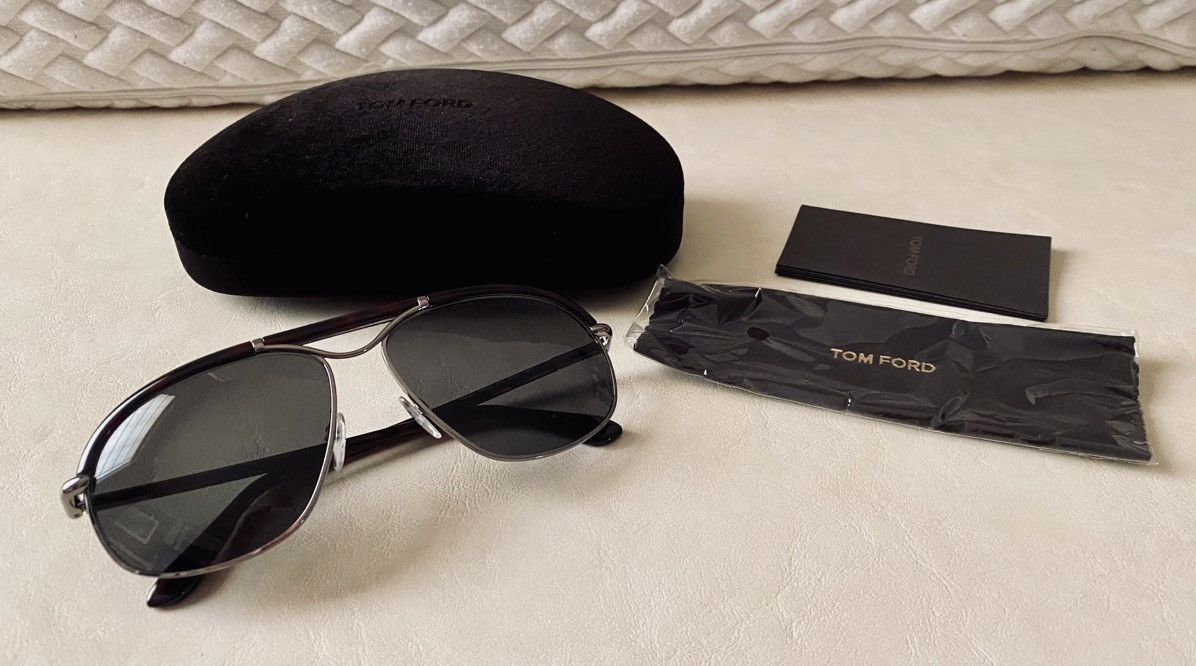 Tom Ford Tom Ford 🇮🇹 Russell Brown Tortoise Shell/Silver Aviators NEW Size ONE SIZE - 1 Thumbnail