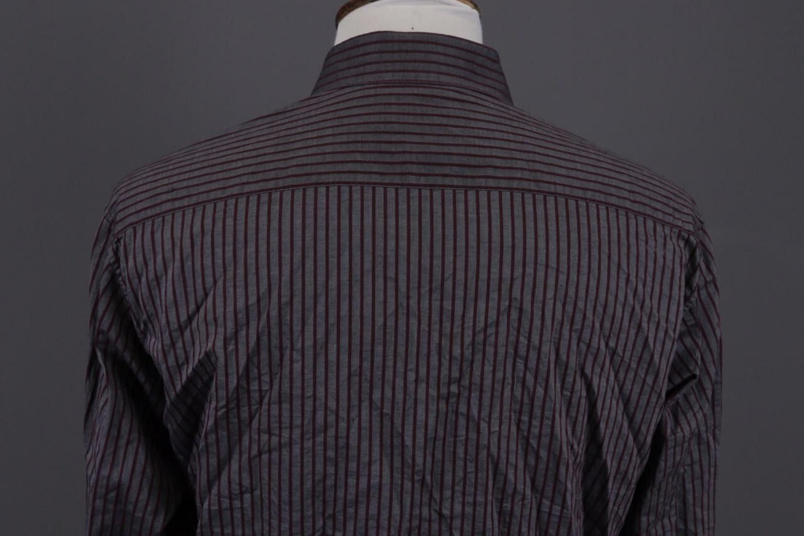Ermenegildo Zegna Zegna City Gray Striped Button Down Shirt Size 43 / 17 Size US M / EU 48-50 / 2 - 12 Thumbnail