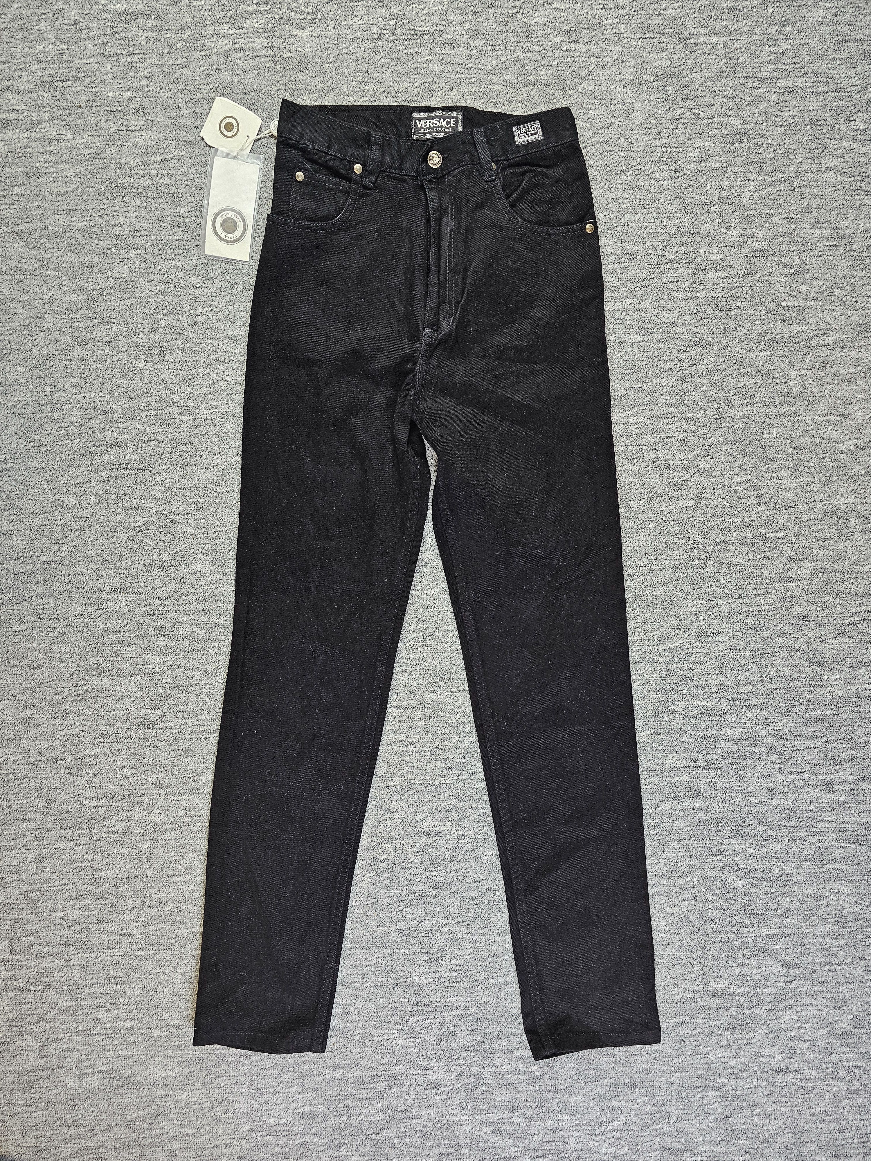 Versace Jeans Couture Versace Jeans Couture 90s Black Straight High Rise NWT W26 Size 26" / US 2 / IT 38 - 1 Thumbnail