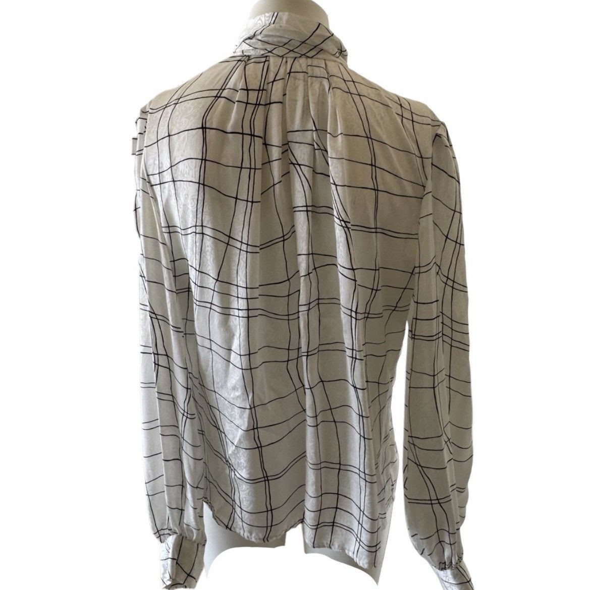 Vintage Vintage high neck button up wire shirt Union Made white Size L / US 10 / IT 46 - 2 Thumbnail