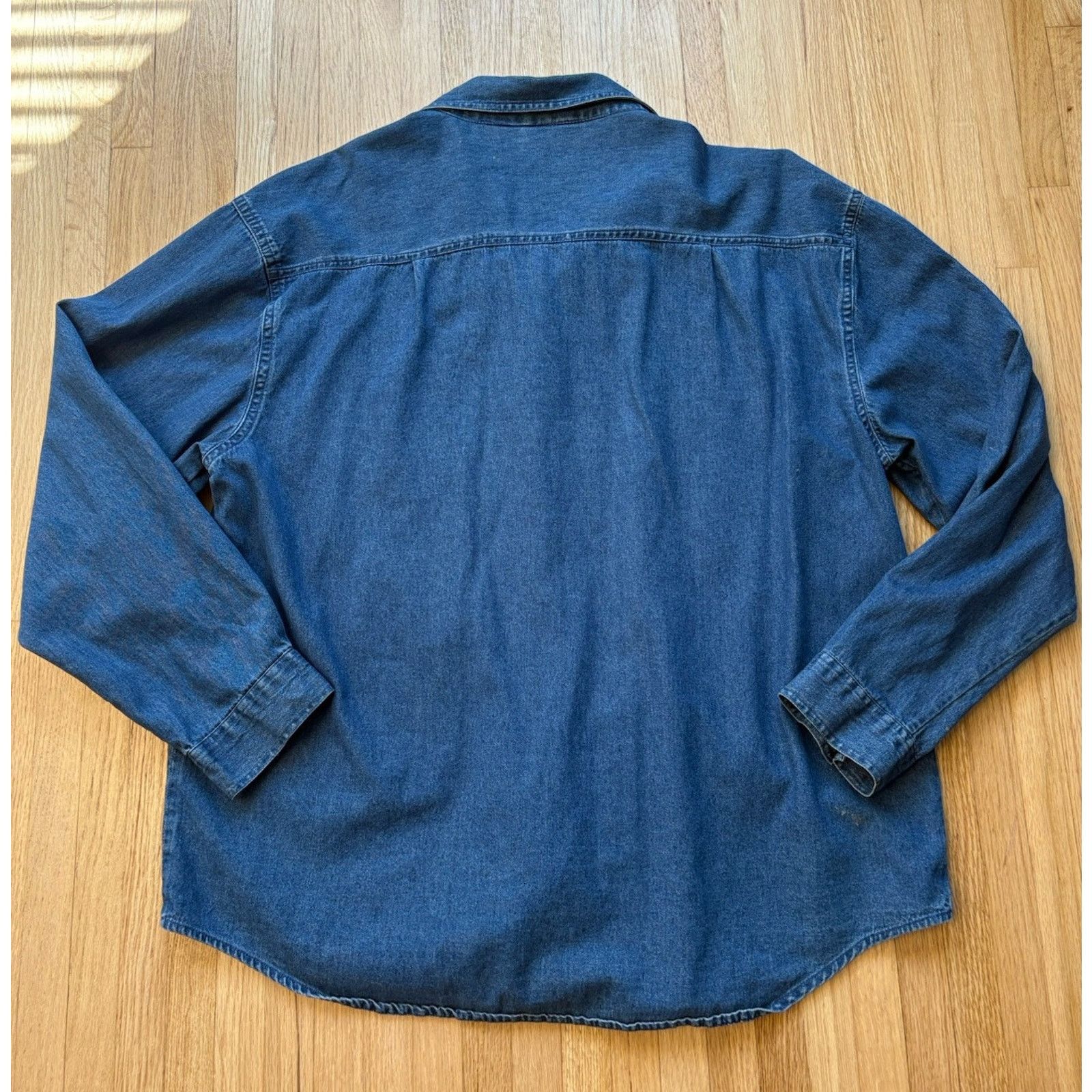 Other Womens Sz XL Karen Scott Denim Shirt Autumn Embroidered Size XL / US 12-14 / IT 48-50 - 9 Thumbnail