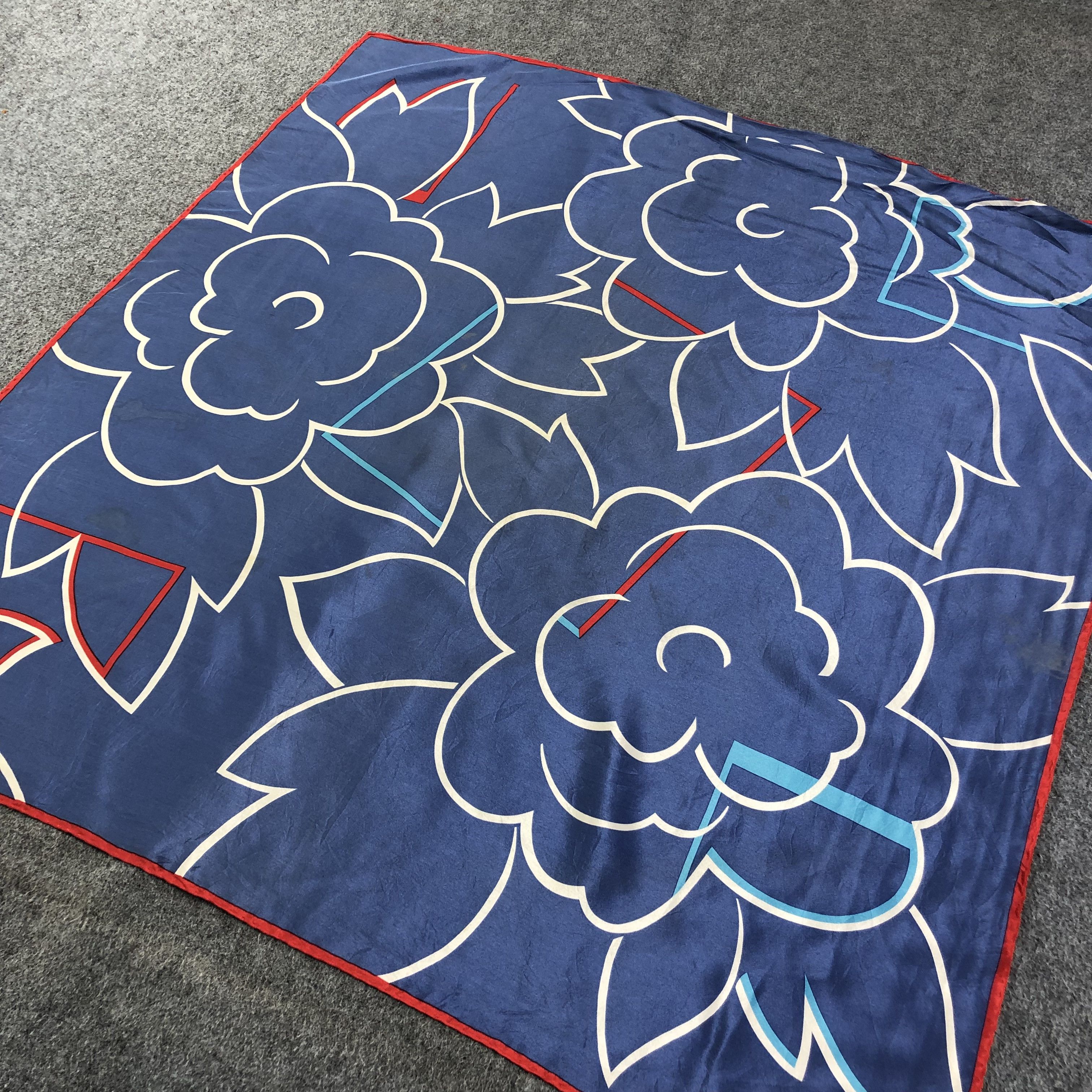 Hanae Mori Vintage Hanae Mori Floral Silk Scarf M529 Size ONE SIZE - 2 Thumbnail