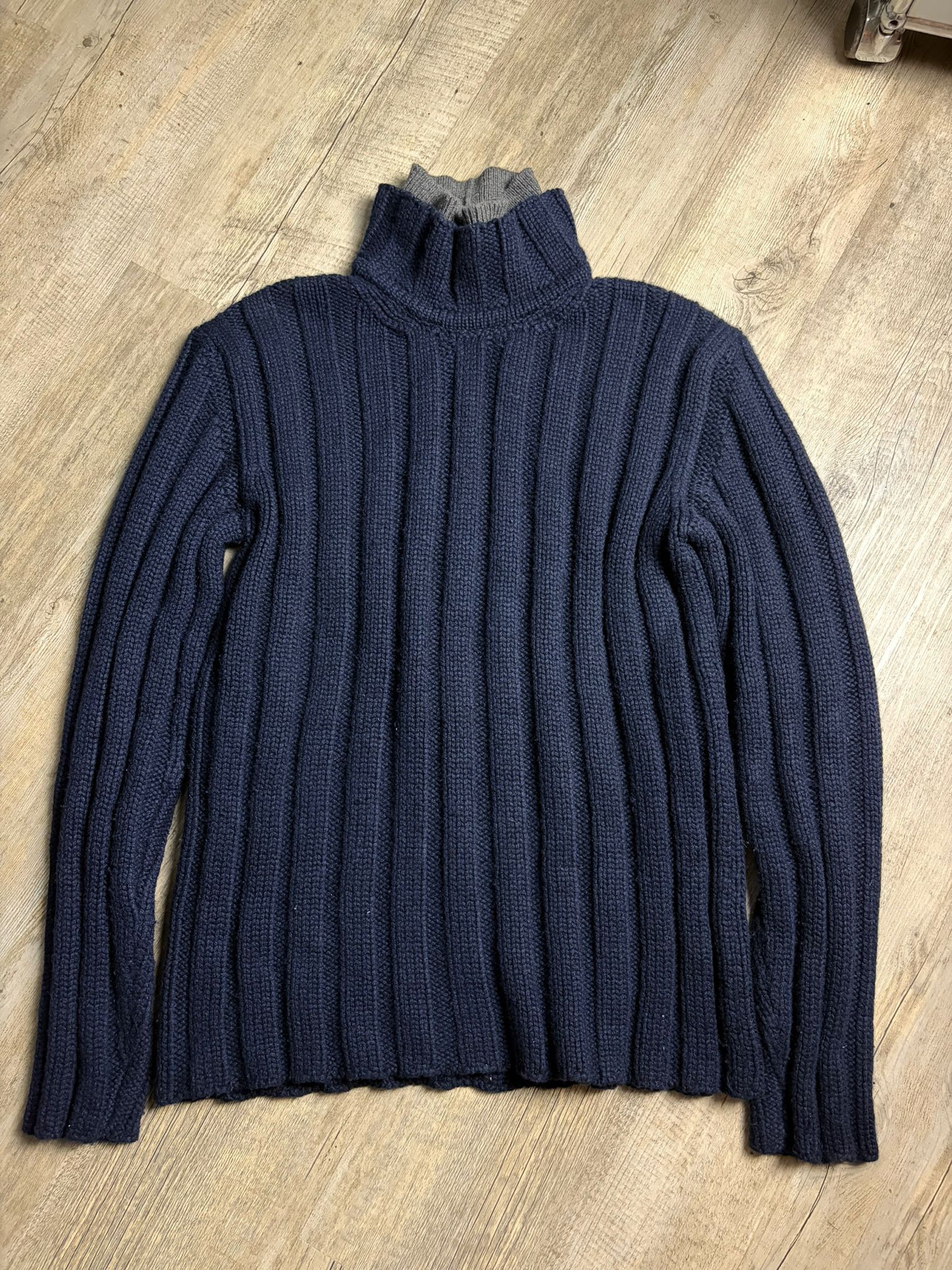 Dior SAMPLE kim jones dior turtleneck knit sweater double layer Size US L / EU 52-54 / 3 - 1 Thumbnail