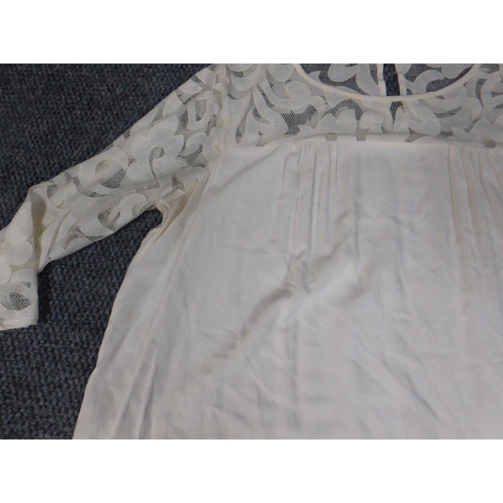 Old Navy Old Navy Womens Blouse L White Dolman Sleeve Pullover Round Neck Casual Regular Size L / US 10 / IT 46 - 4 Thumbnail