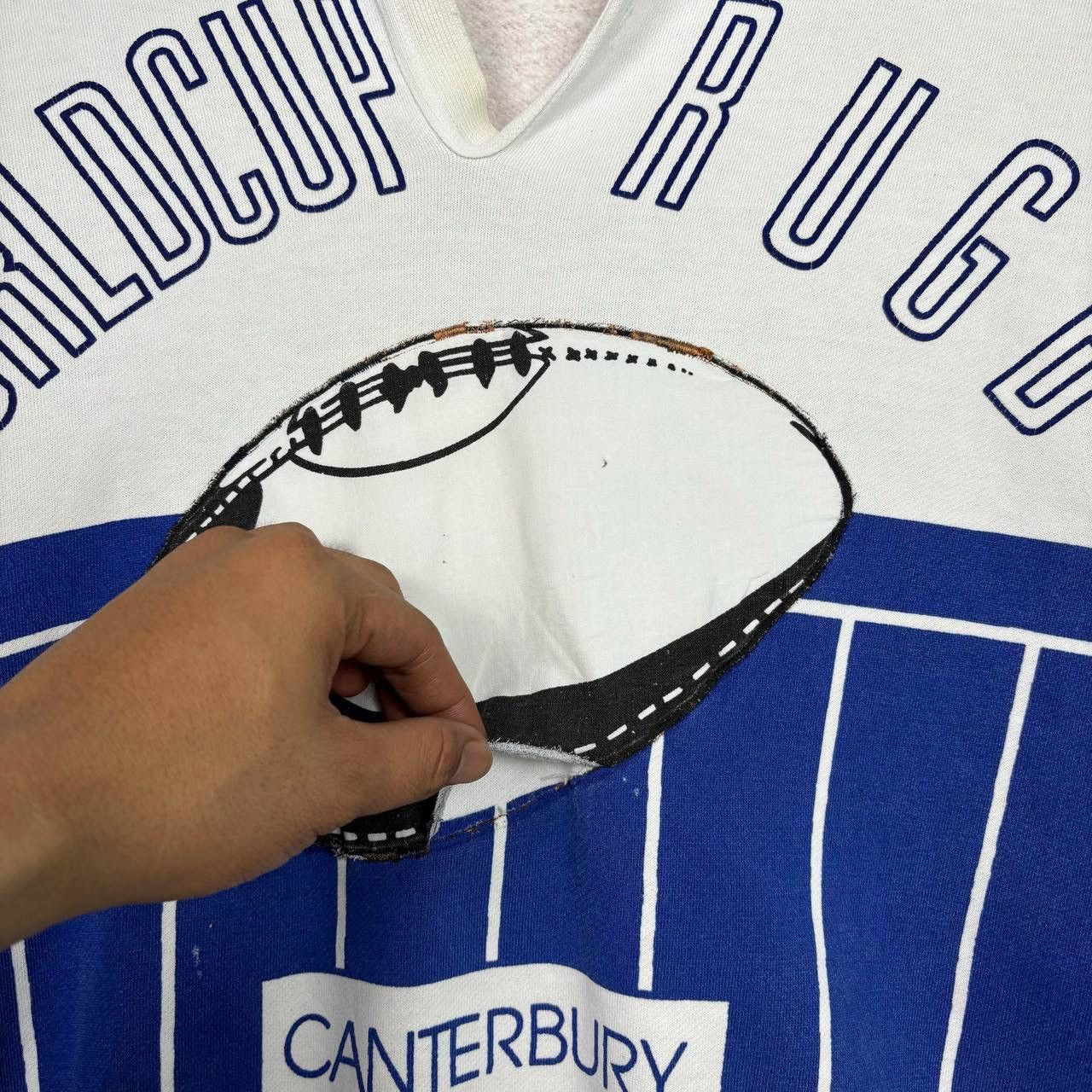Canterbury of New Zealand Canterbury Rugby World Cup Sweatshirt Thrashed Distressed Size US L / EU 52-54 / 3 - 5 Thumbnail