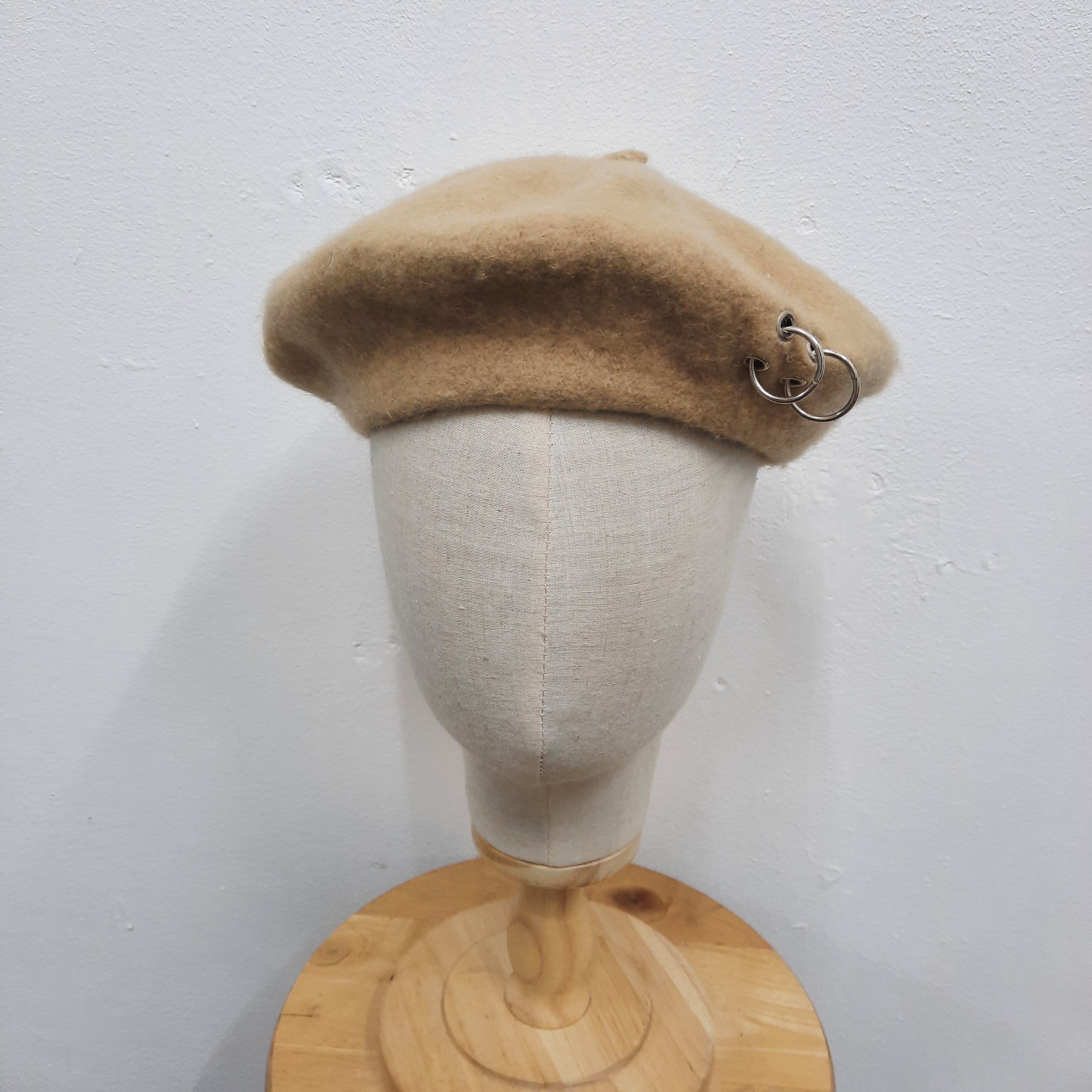 Japanese Brand 🪖 J brand millitage military army punk style wool beret Size ONE SIZE - 2 Thumbnail