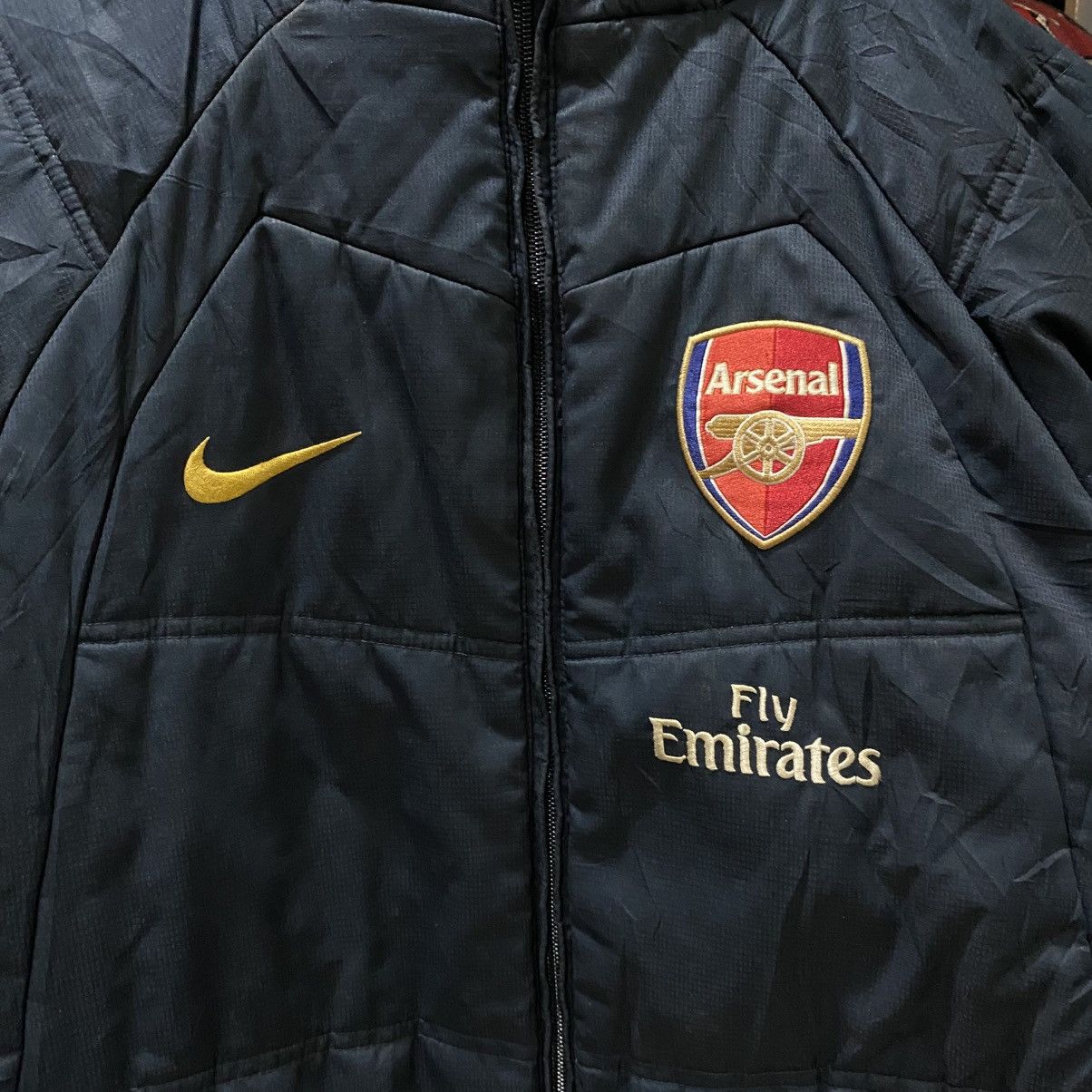 Nike Vintage Arsenal Nike Quilted Jumper Jacket Size US L / EU 52-54 / 3 - 6 Thumbnail