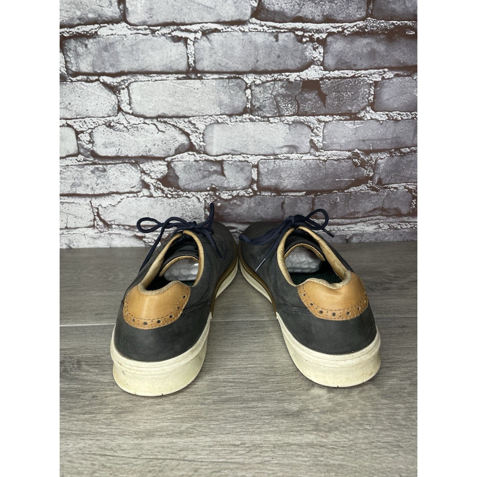 Johnston & Murphy JOHNSTON & Murphy 258459 MCGUFFEY NAVY LEATHER Lace GOLF SHO Size US 9 / EU 42 - 4 Thumbnail