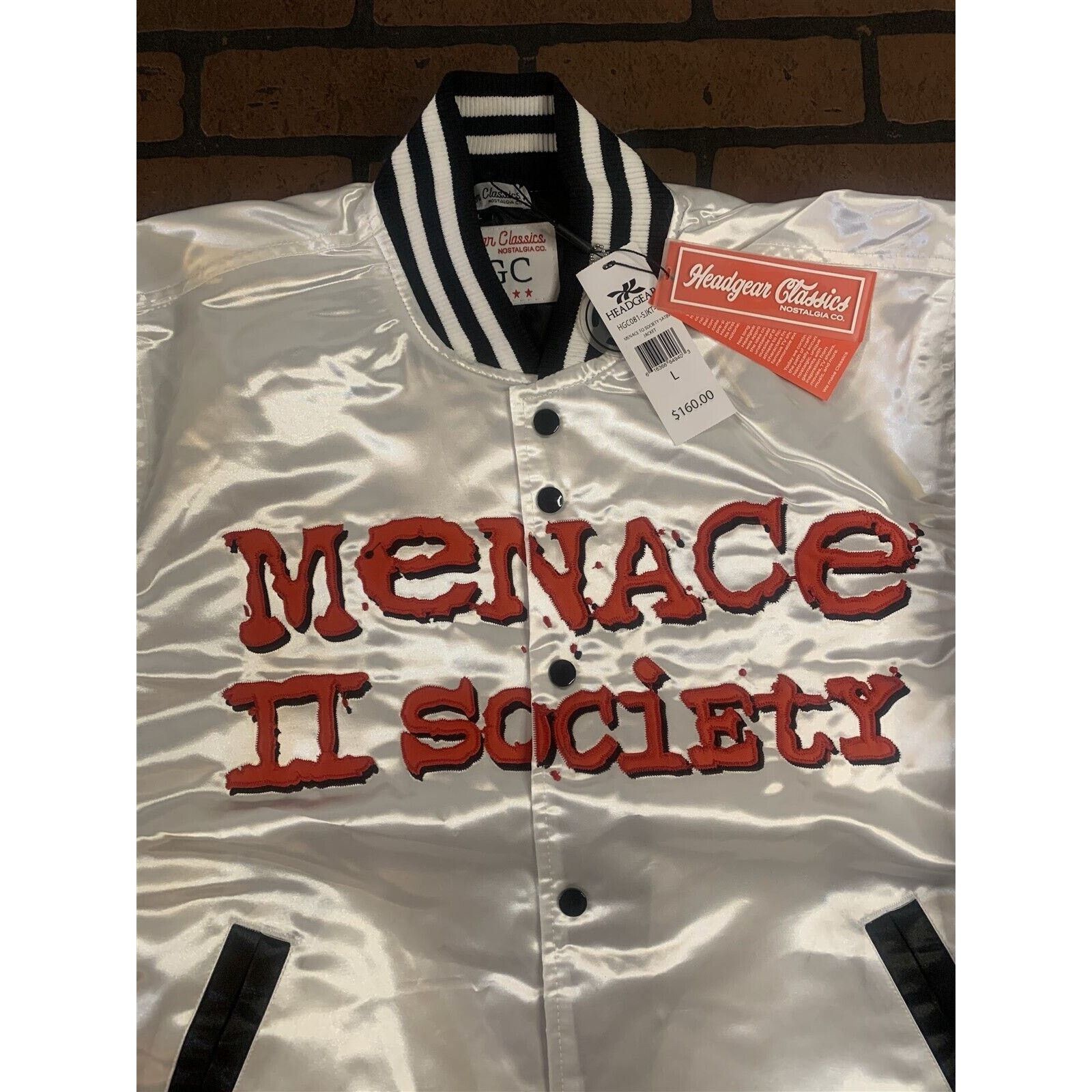 Other MENACE II SOCIETY Headgear Classics White Jacket~New~S- 2XL Size US L / EU 52-54 / 3 - 2 Thumbnail