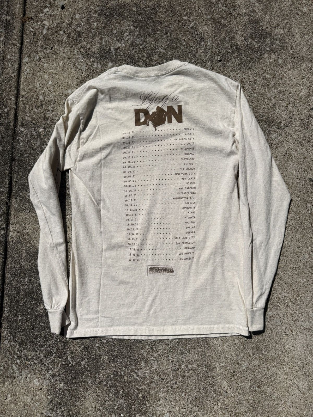 Other Don Toliver “Life of a Don” Tour Cream Tee Size US S / EU 44-46 / 1 - 5 Thumbnail