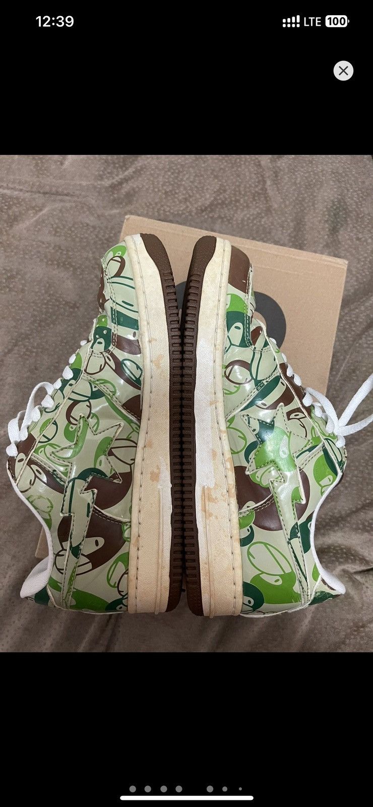 Bape Bape Bapesta Vintage Baby Milo Green Camo Sneakers Size US 10 / EU 43 - 5 Thumbnail