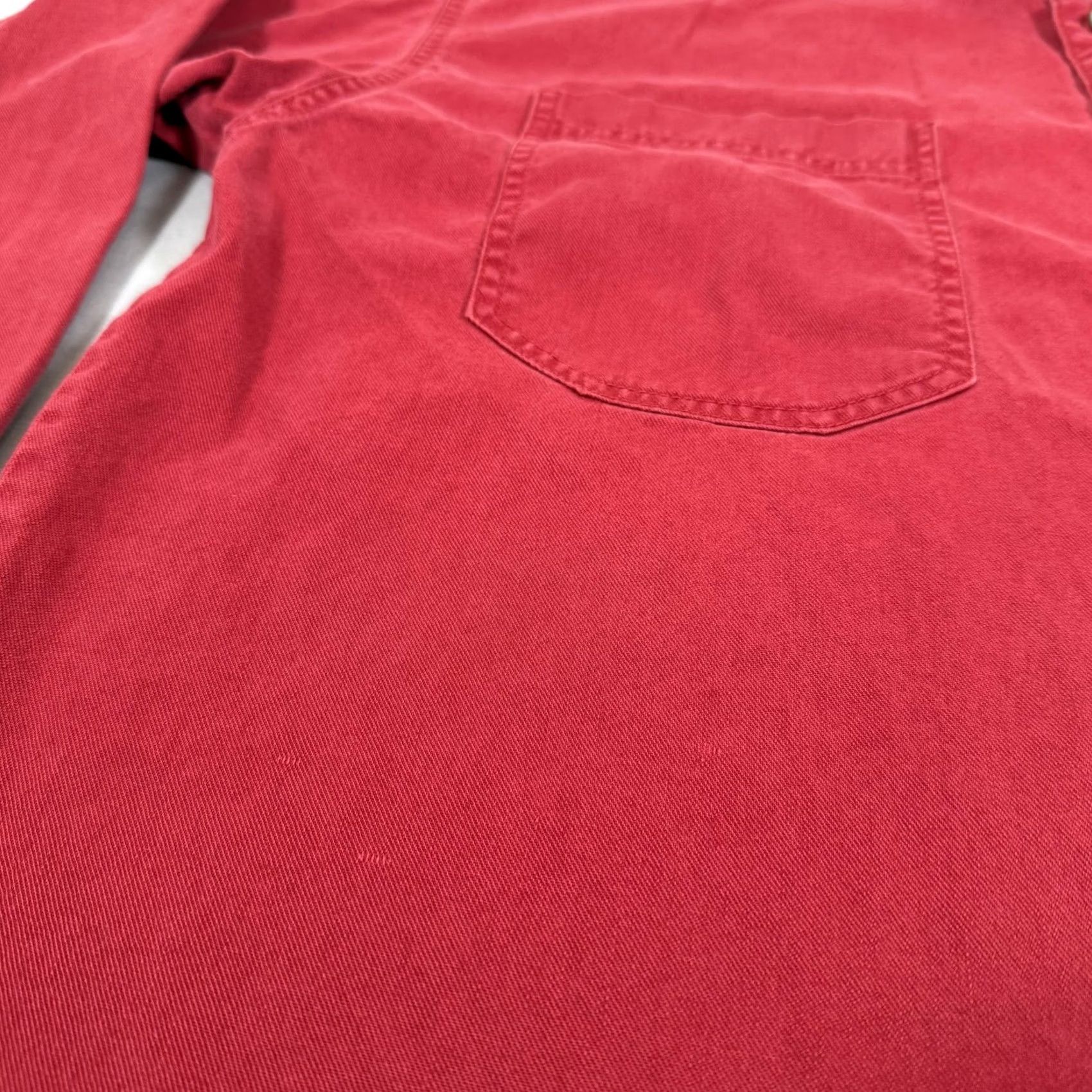 Levi's VINTAGE Levi's Shirt Mens Large Red Denim Button-Up Western Cowboy Cotton Size US L / EU 52-54 / 3 - 5 Thumbnail