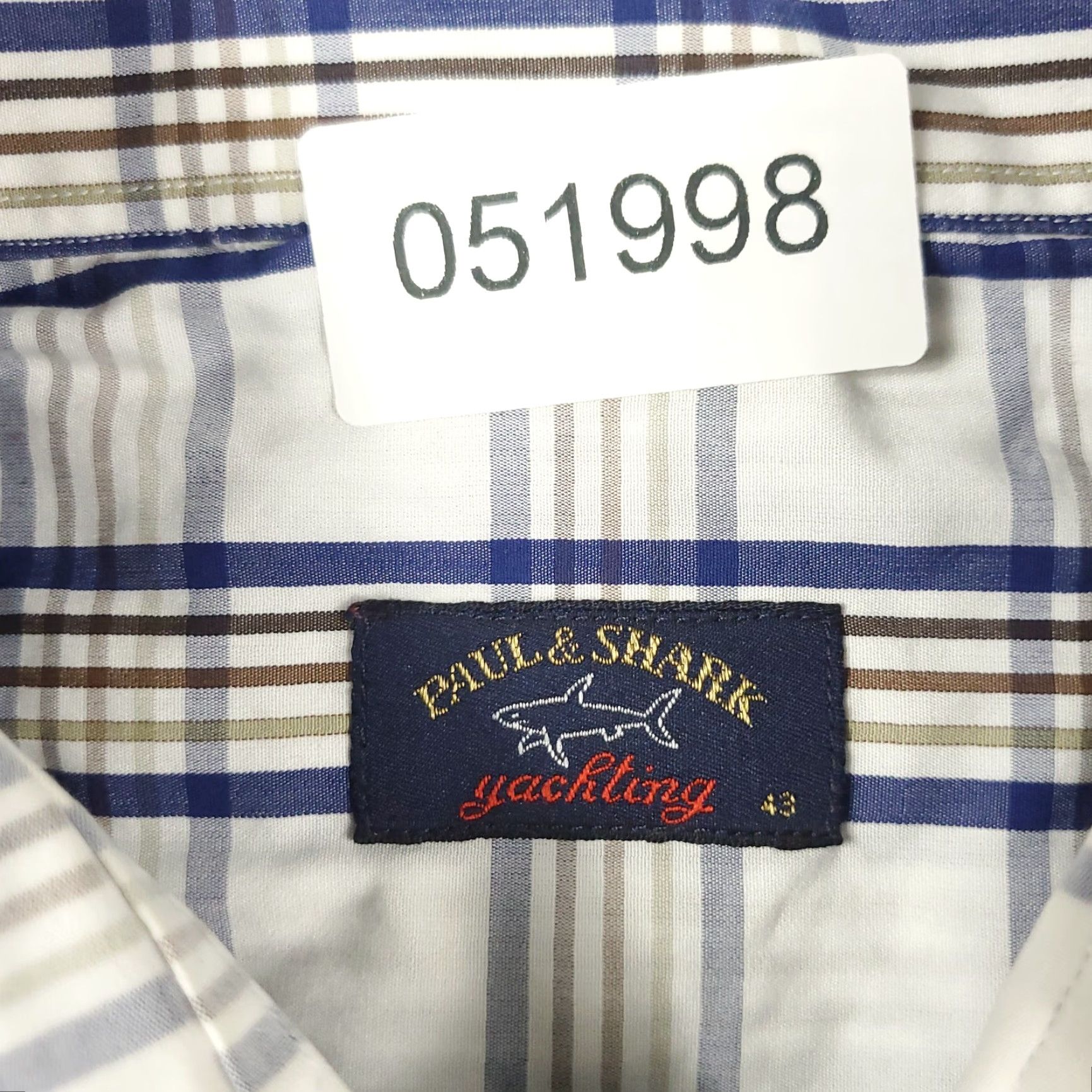 Paul & Shark Paul & Shark Button-Up Shirt Mens Size 43 Blue Plaid Short Sleeve Casual Workwear Size US XL / EU 56 / 4 - 8 Thumbnail