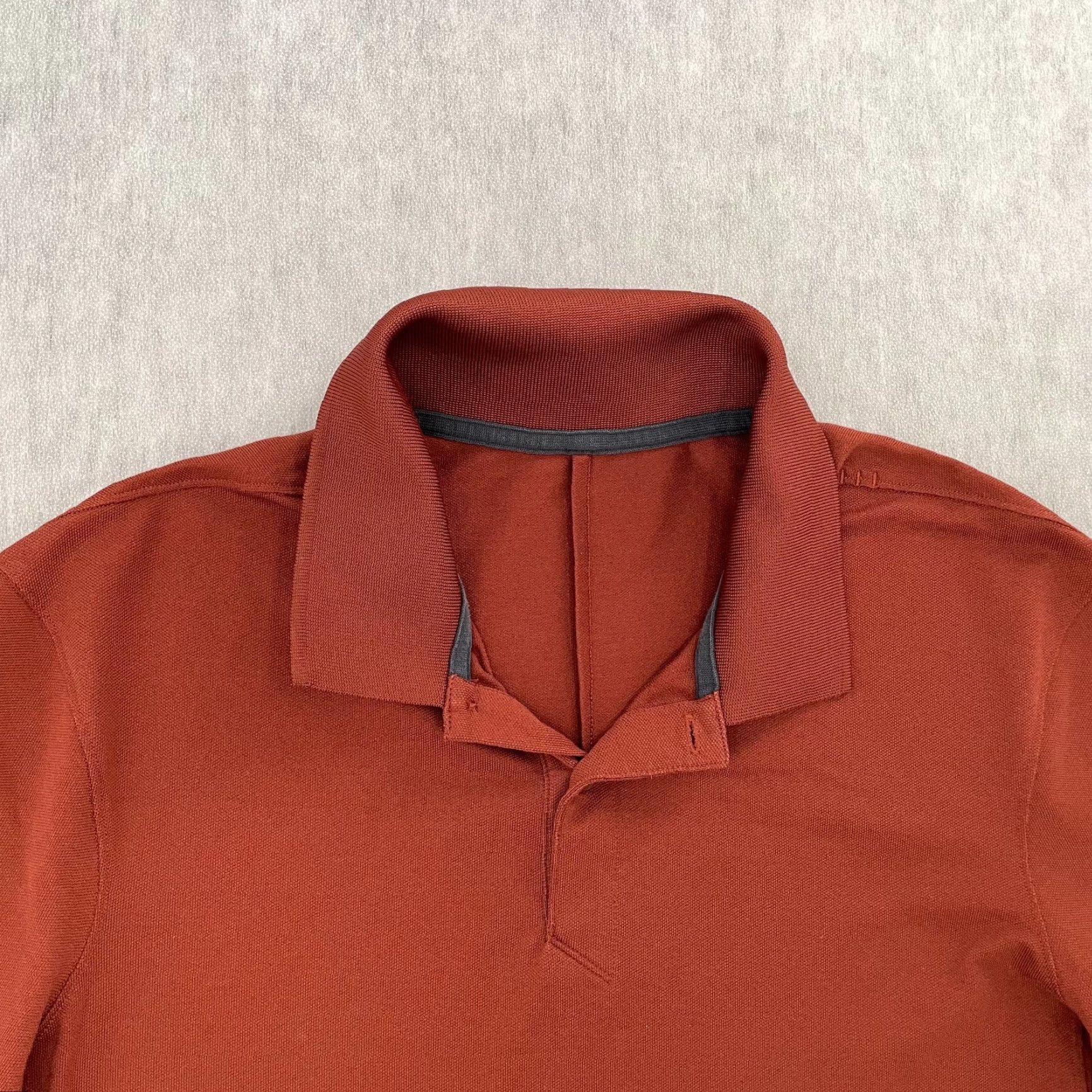Lululemon Polo Shirt Adult Small Orange Short Sleeve Activewear Mens S