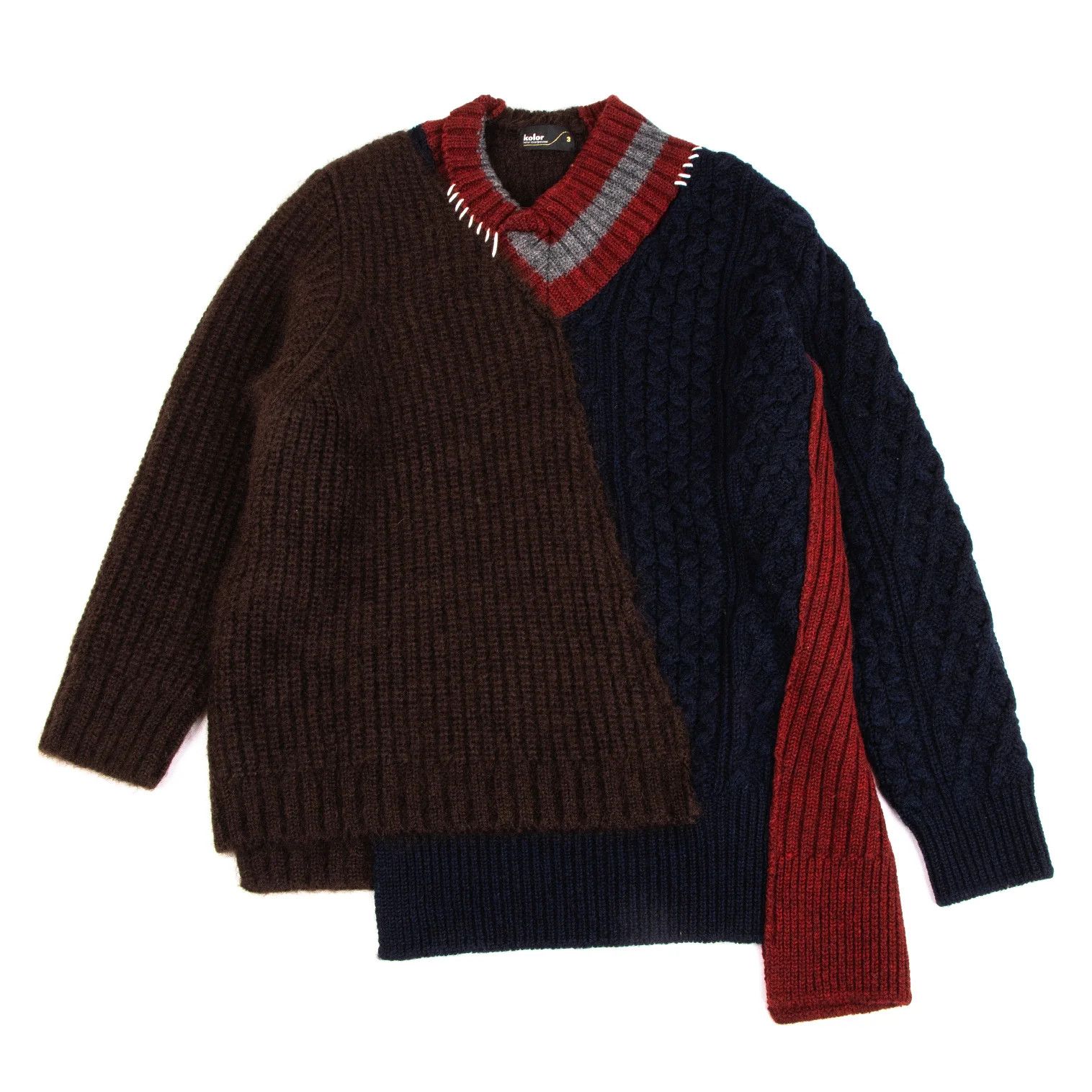 Crazy Pattern Chunky Knit in Dark Brown