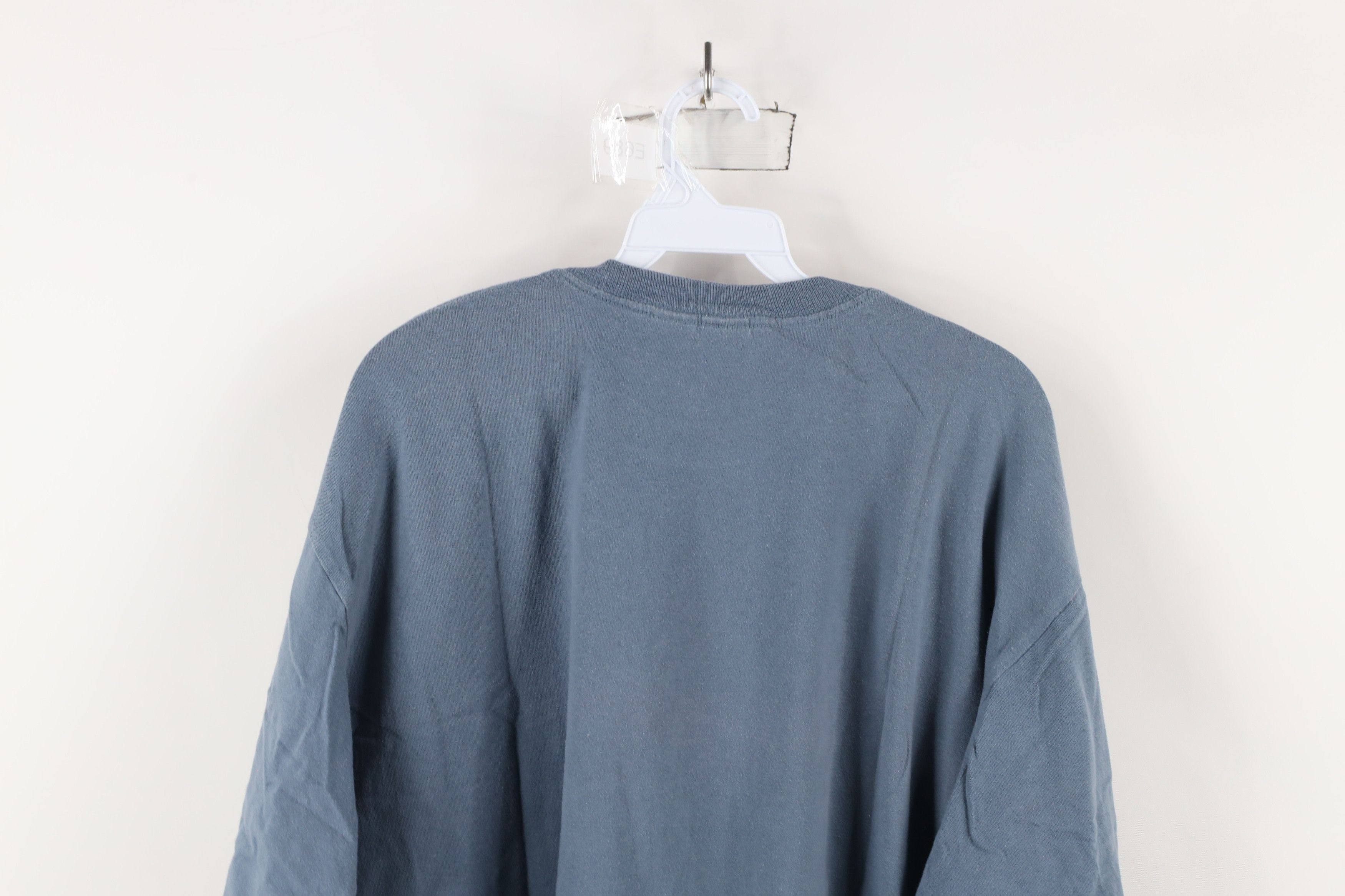 Vintage Vintage 90s Streetwear Blank Long Sleeve T-Shirt Blue Cotton Size US XL / EU 56 / 4 - 8 Thumbnail