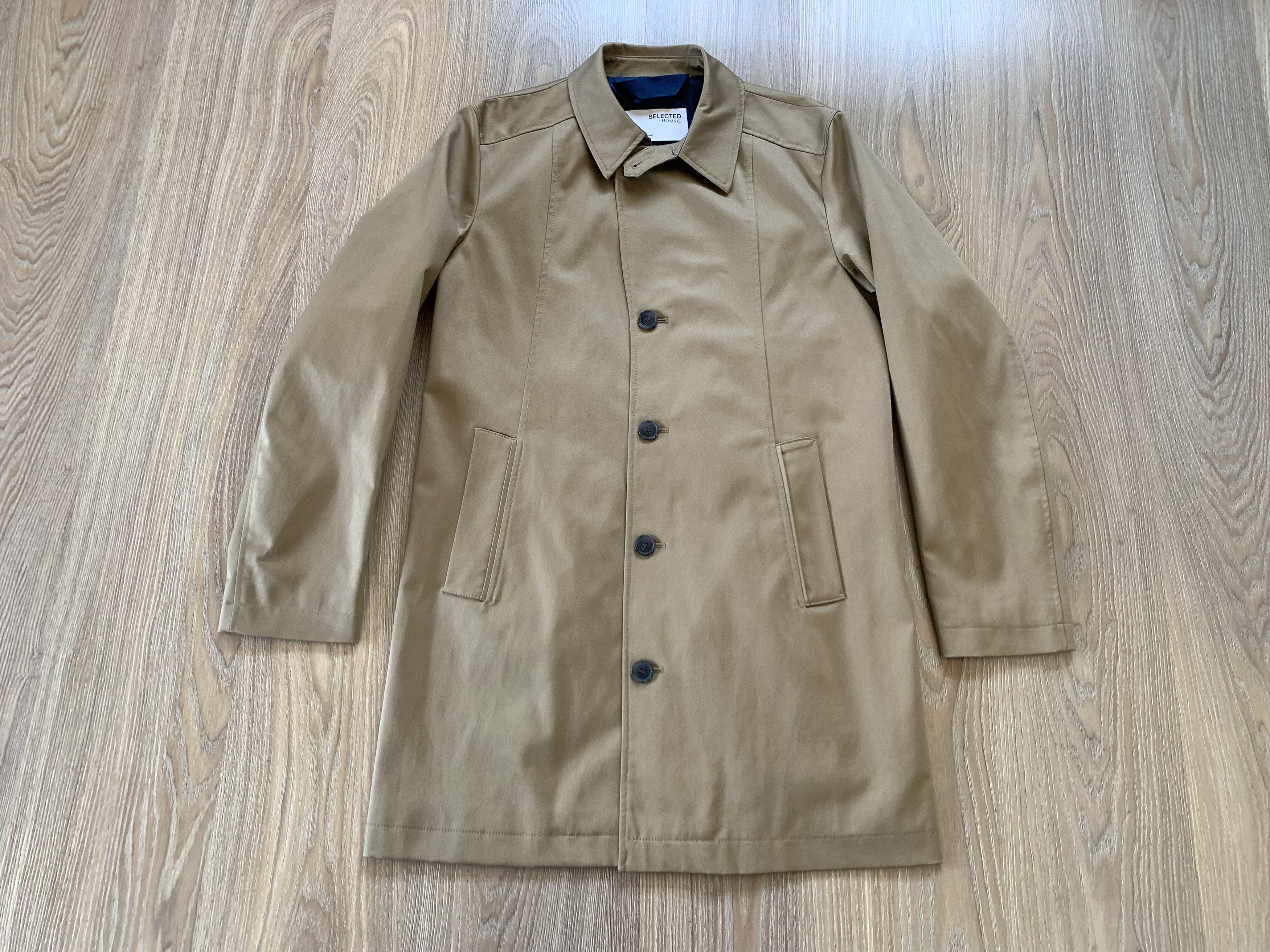 Selected Homme Selected Homme Timeless Men's Beige Jacket Coat Trench Size US S / EU 44-46 / 1 - 2 Thumbnail