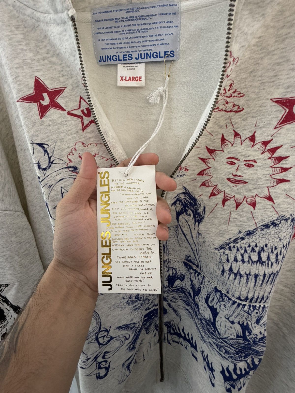 Other Jungles Jungles “ Scribbles “ Zip Up Hoodie Size US XL / EU 56 / 4 - 5 Thumbnail