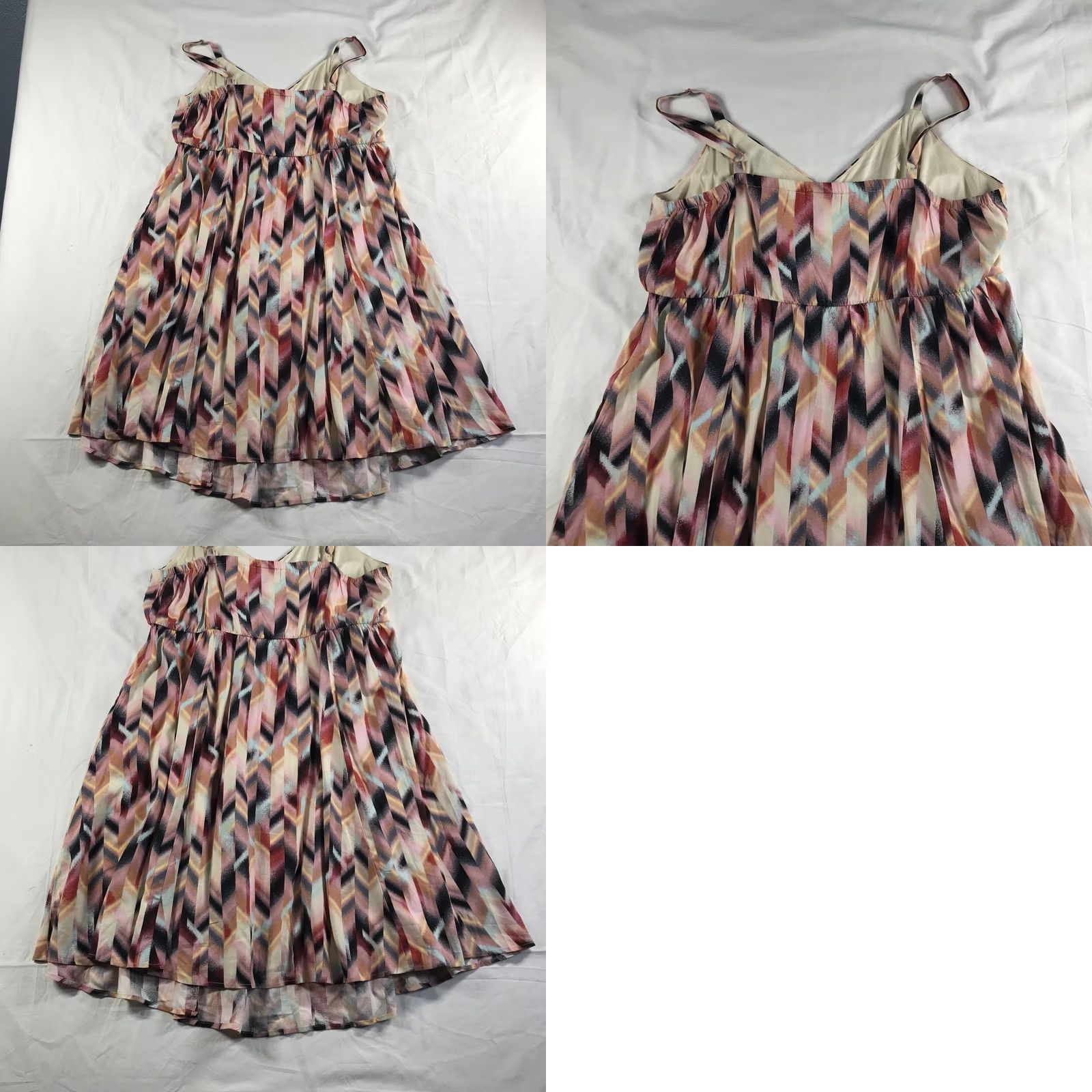 Torrid Torrid Plus Size 1 Multicolor Chevron Ruched Sweetheart Midi Dress Sleeveless Women Size XL / US 12-14 / IT 48-50 - 8 Thumbnail