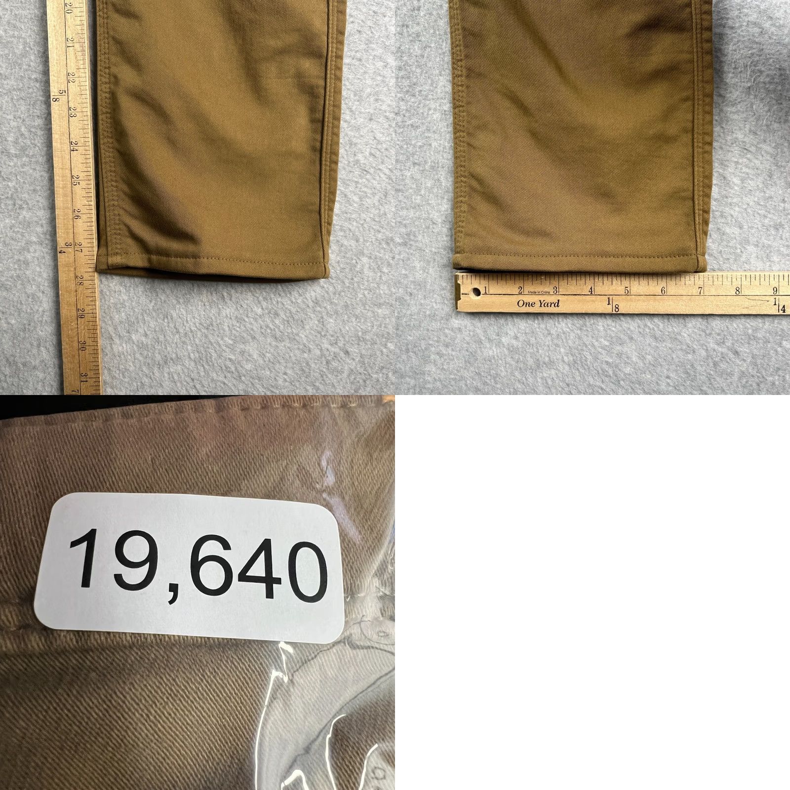 DUER DUER DU/ER No Sweat N2X Relaxed Taper Pants Chino Stretch Beige 32x28 Mens Size US 32 / EU 48 - 8 Thumbnail