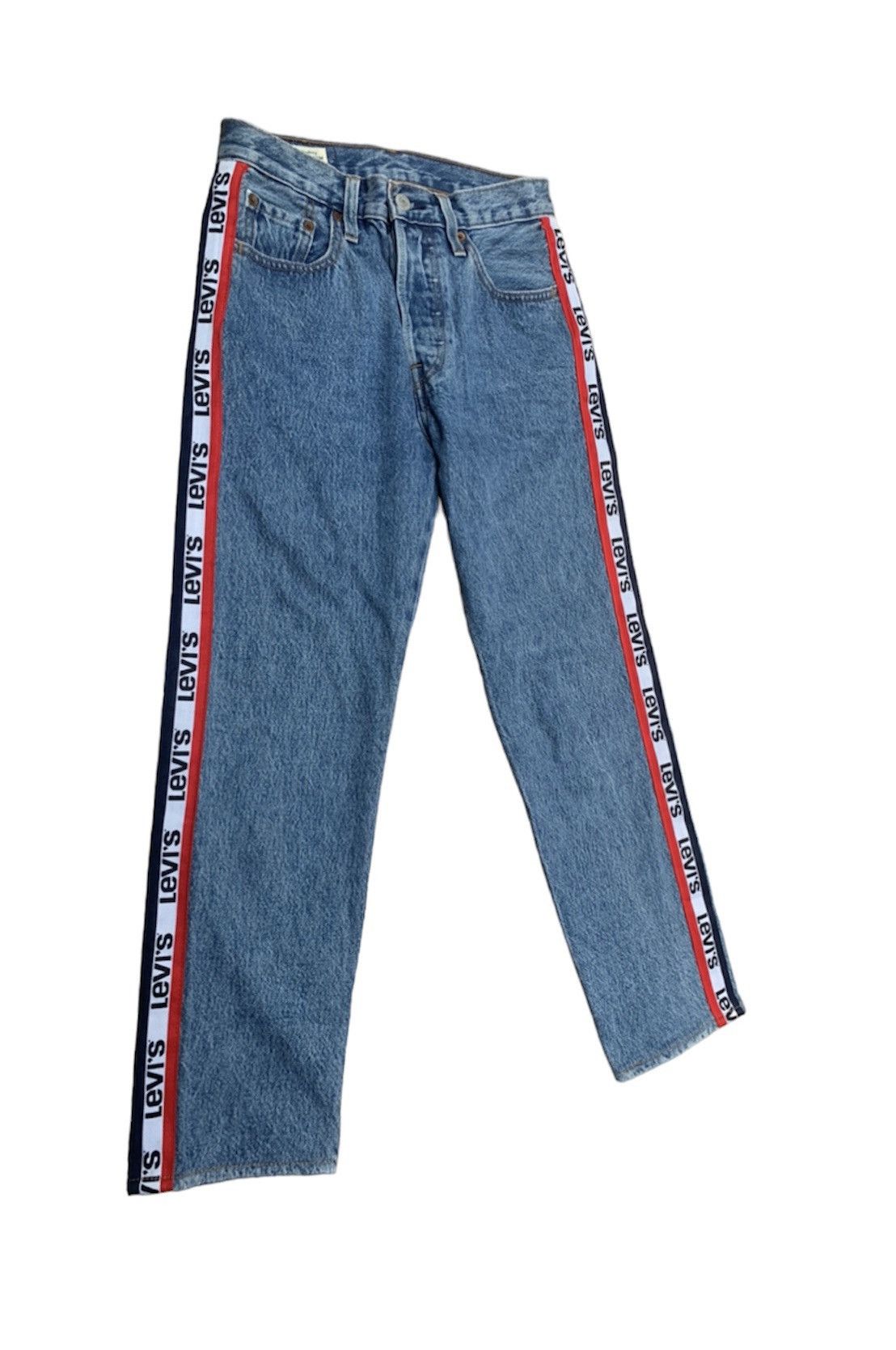 Levi's Levis 501 Levis Premium Big E Side Tape Denim Pants Size 26" / US 2 / IT 38 - 2 Thumbnail