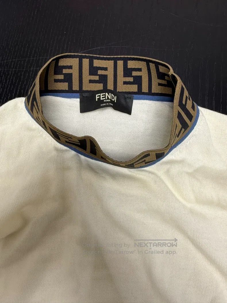 Fendi Fendi Collar Monogrammed Double F Knit Top Size US M / EU 48-50 / 2 - 3 Thumbnail