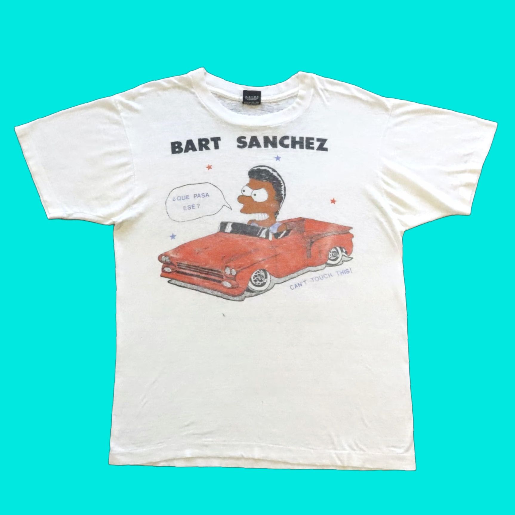 Vintage Vintage Bart Sanchez Low Rider T-shirt Men L White Made in USA Simpsons Shirt Size US L / EU 52-54 / 3 - 1 Thumbnail