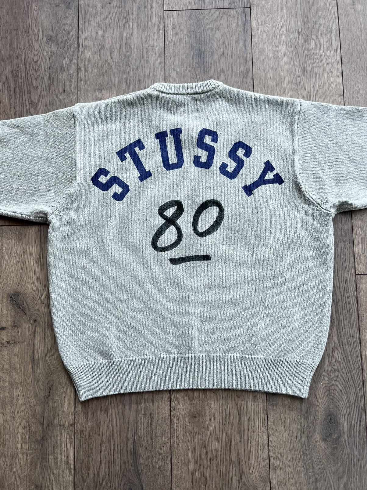 Stussy Stussy Handwritten Sweater Heather Grey Large Size US L / EU 52-54 / 3 - 7 Thumbnail