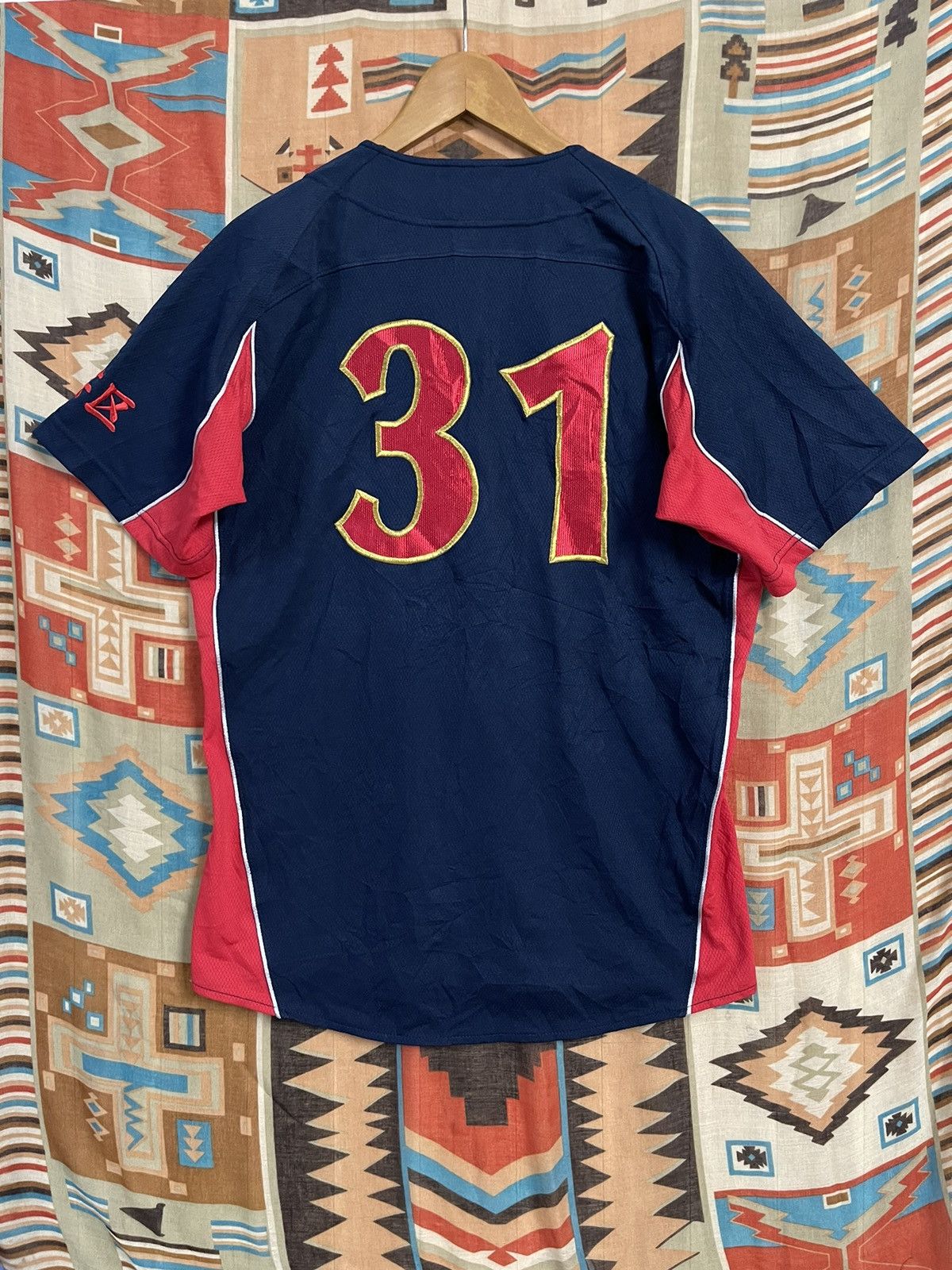 Japanese Brand × Mizuno × Sports Specialties Vintage Baseball Jersey Hiroshima West J League by Mizuno Size US L / EU 52-54 / 3 - 9 Thumbnail