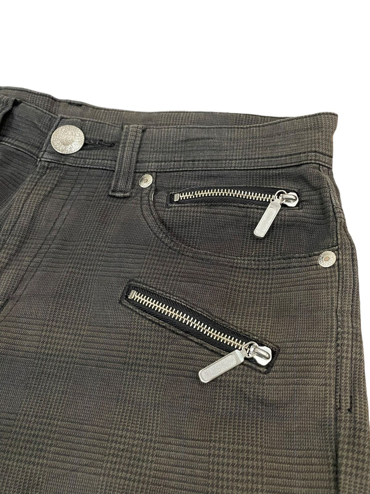 Lee Vintage Lee Rider Zippers Punk Bondage Style Plaid Pants Size US 33 - 12 Thumbnail