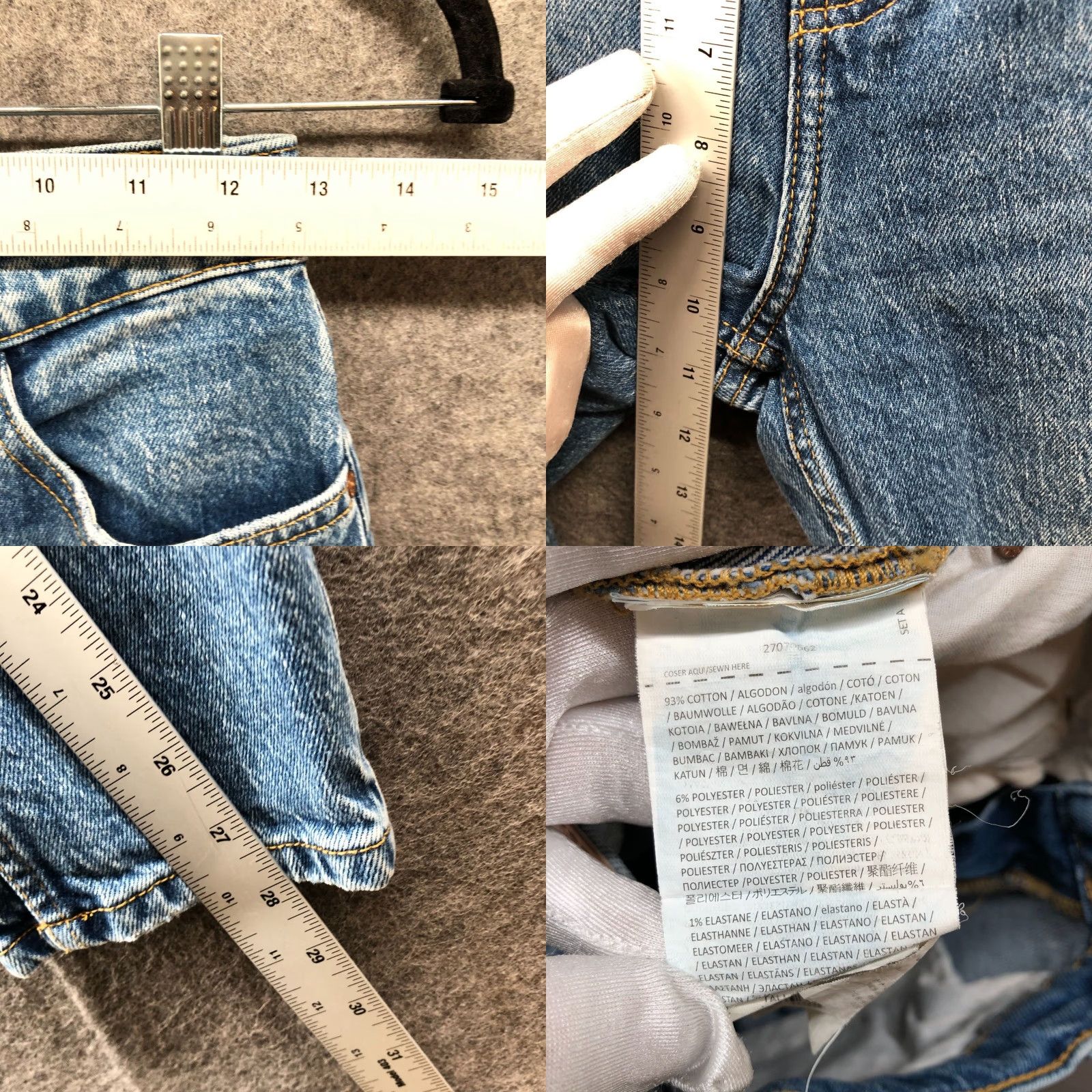 Mango MNG Mango Mom Jeans Womens 2 Blue Medium Wash High Rise Stretch Jeans 5-Pocket Design Vintage No Style: Mom 90s Womens Size 26" / US 2 / IT 38 - 8 Thumbnail