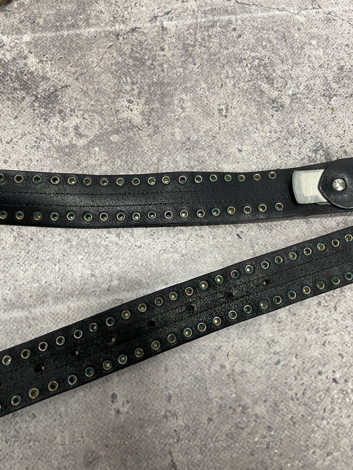 Roberto Cavalli Vintage Y2K Just Cavali Black Metal Leather Buckle Belt Size ONE SIZE - 16 Thumbnail
