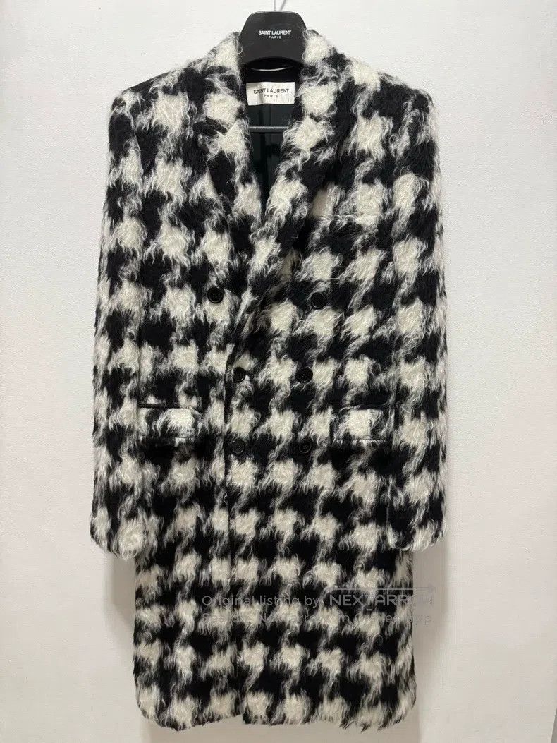 Saint Laurent Paris Saint Laurent Paris Peak Lapel Double-Breasted Houndstooth Size US M / EU 48-50 / 2 - 1 Thumbnail