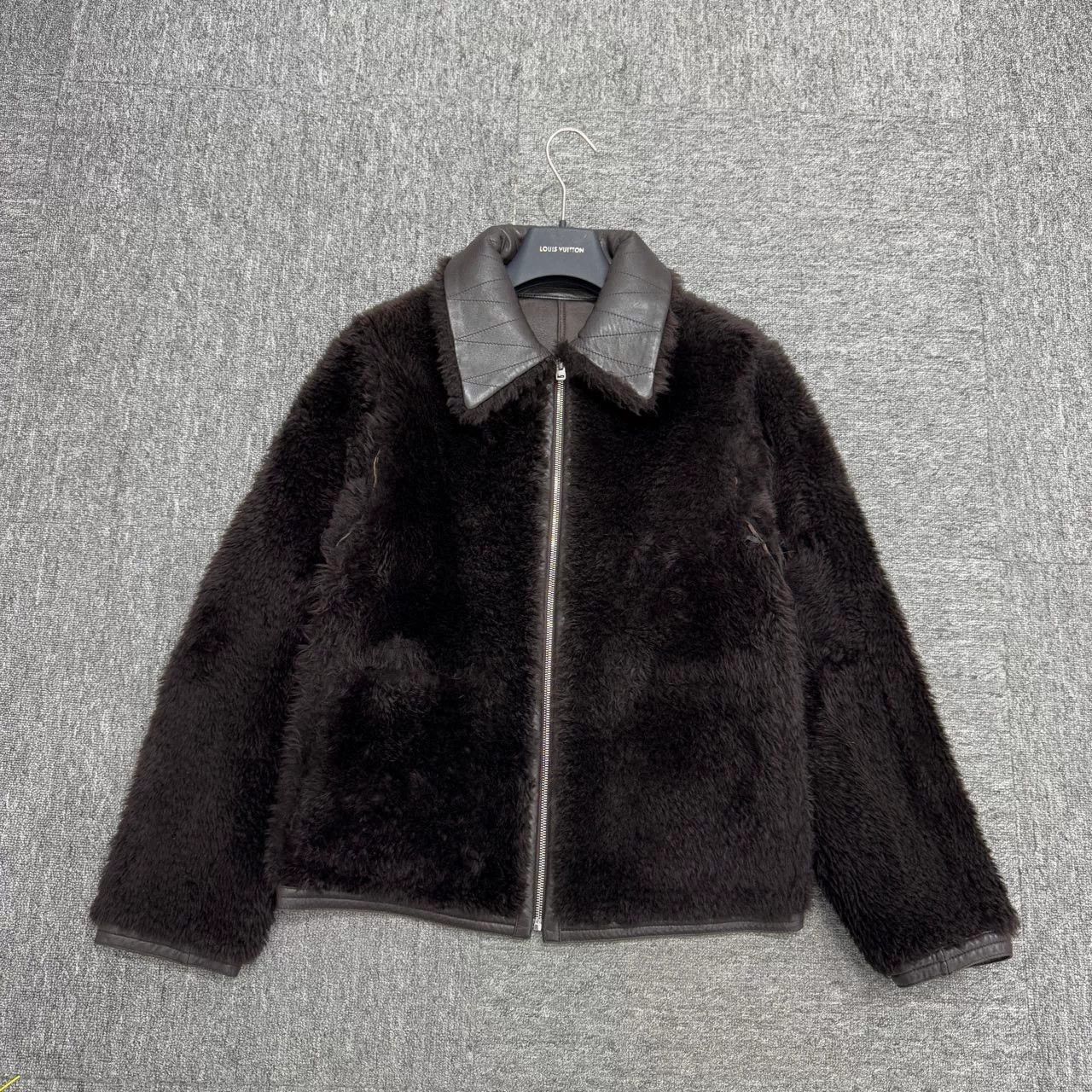 Celine Celine Dark Brown Fur Leather Jacket Size XXS / US 00 / IT 34 - 1 Thumbnail