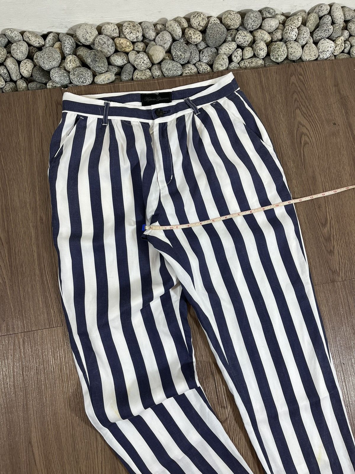 Hysteric Glamour Hysteric Glamour Blue/White Striped Pants Size US 28 / EU 44 - 14 Thumbnail