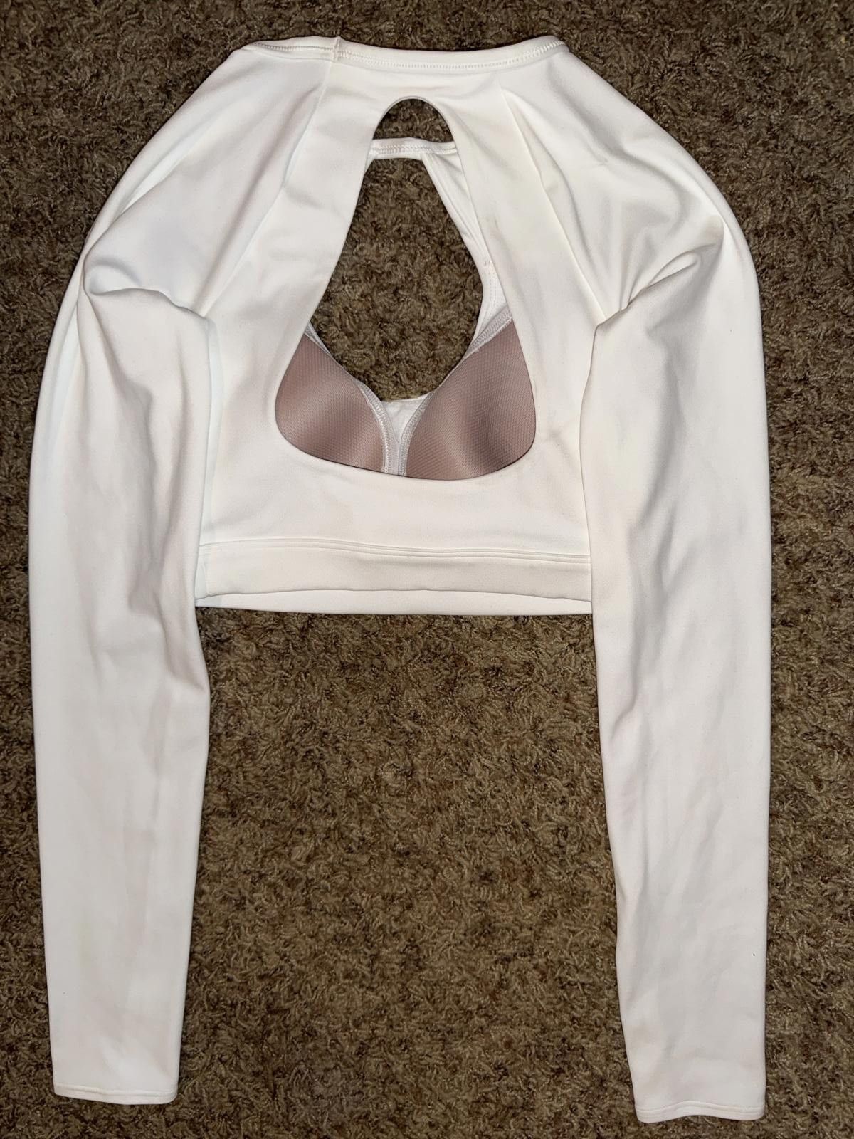 Nike Nike Dri-Fit Long Sleeve Padded Training Crop Black Top Size XS / US 0-2 / IT 36-38 - 3 Thumbnail