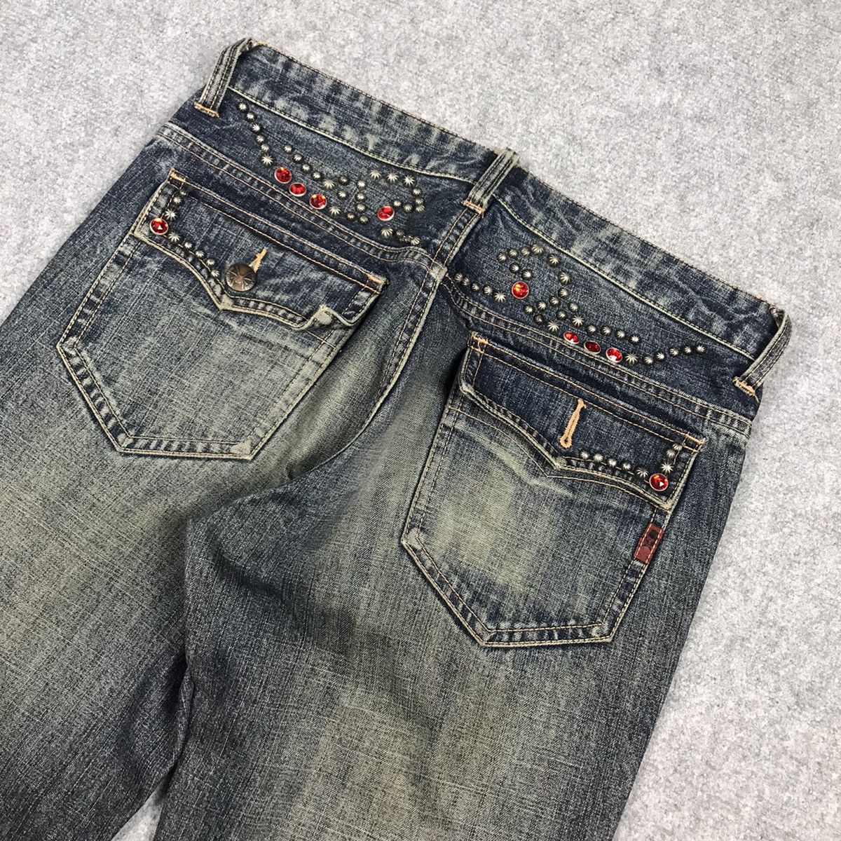 If Six Was Nine JAPAN STYLE FLARE DENIM CUSTOM CULTJPE BOOTCUT PANTS Size US 28 / EU 44 - 12 Thumbnail
