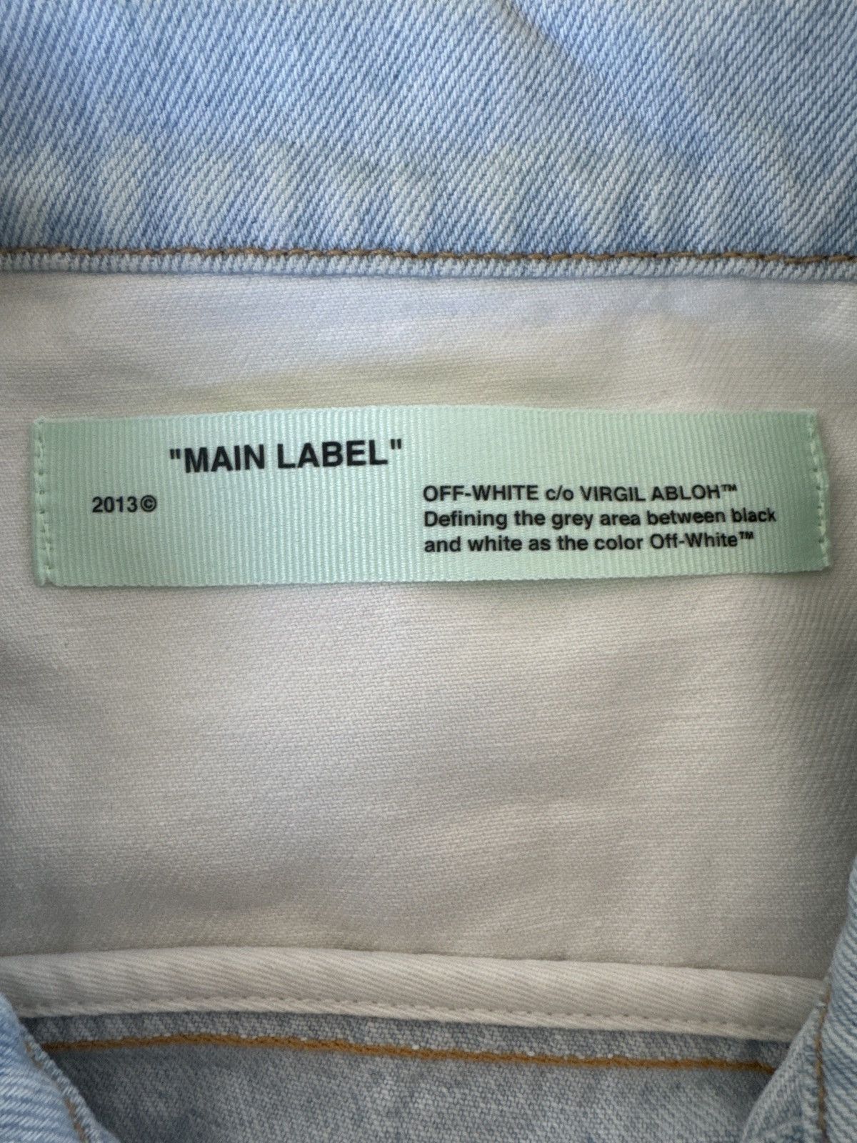 Off-White Exaggerated Sleeve Denim Jacket Size US L / EU 52-54 / 3 - 4 Thumbnail