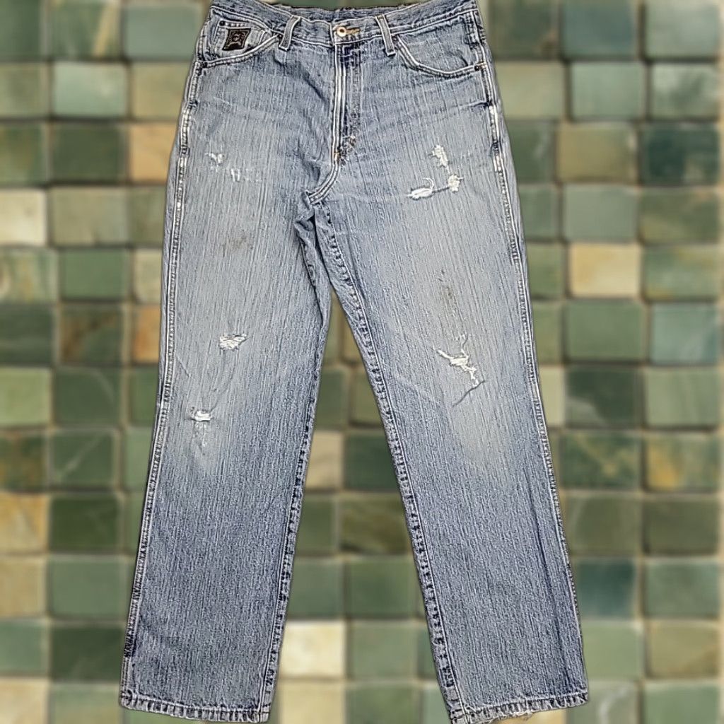 Denime Cinch Jeans Men 34x32 Blue Denim Green Label Western Cowboy Rodeo Rocky Mountain Jeans, Cinch, 34, Regular, Blue, Cotton Denim, Western Theme Mens Size US 34 / EU 50 - 1 Thumbnail