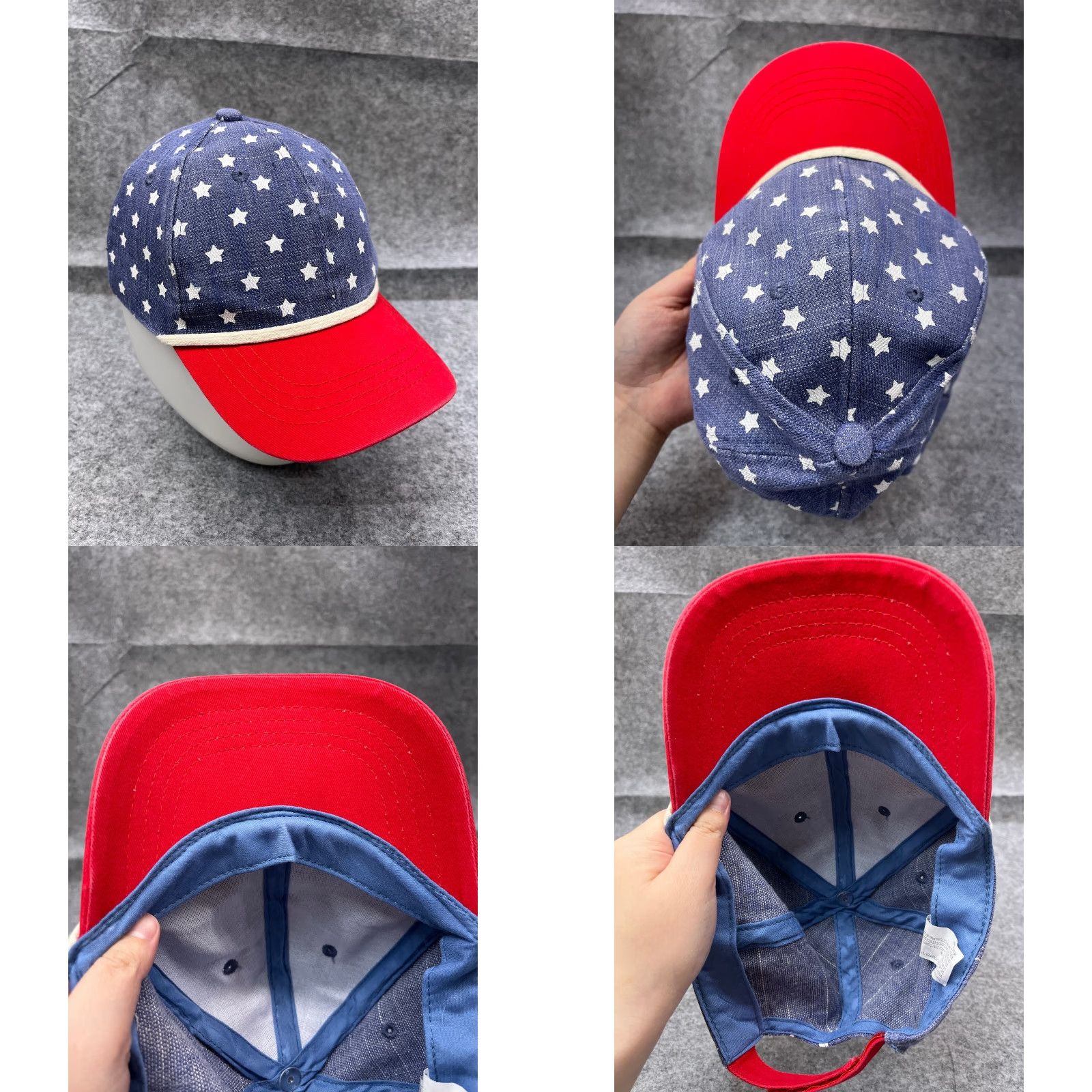 Vintage Target USA Flag 4th July Hat Cap Strap Back Adult One Size Red Blue Cotton Wool Blend Hat Unisex Adults Bucket Hat Mens Size ONE SIZE - 8 Thumbnail