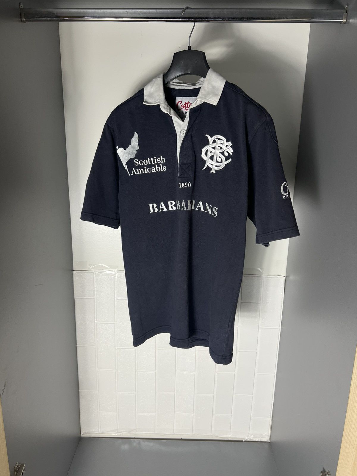 Cotton Traders × Vintage VERY RARE COTTON TRADERS BARBARIANS RUGBY JERSEY BLOKECORE Size US S / EU 44-46 / 1 - 2 Thumbnail